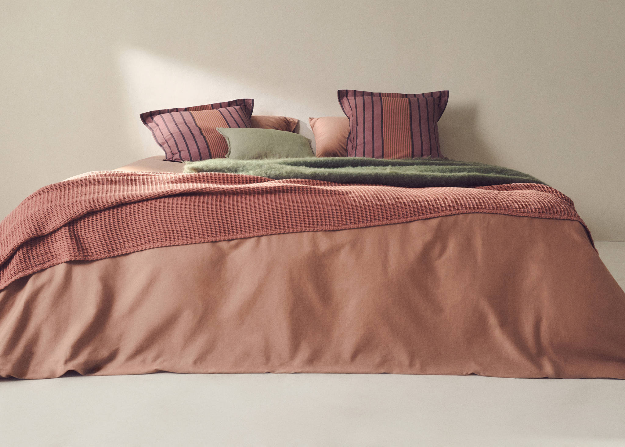 Washed satin cotton double-stitched duvet cover King bed - Panoramic plane