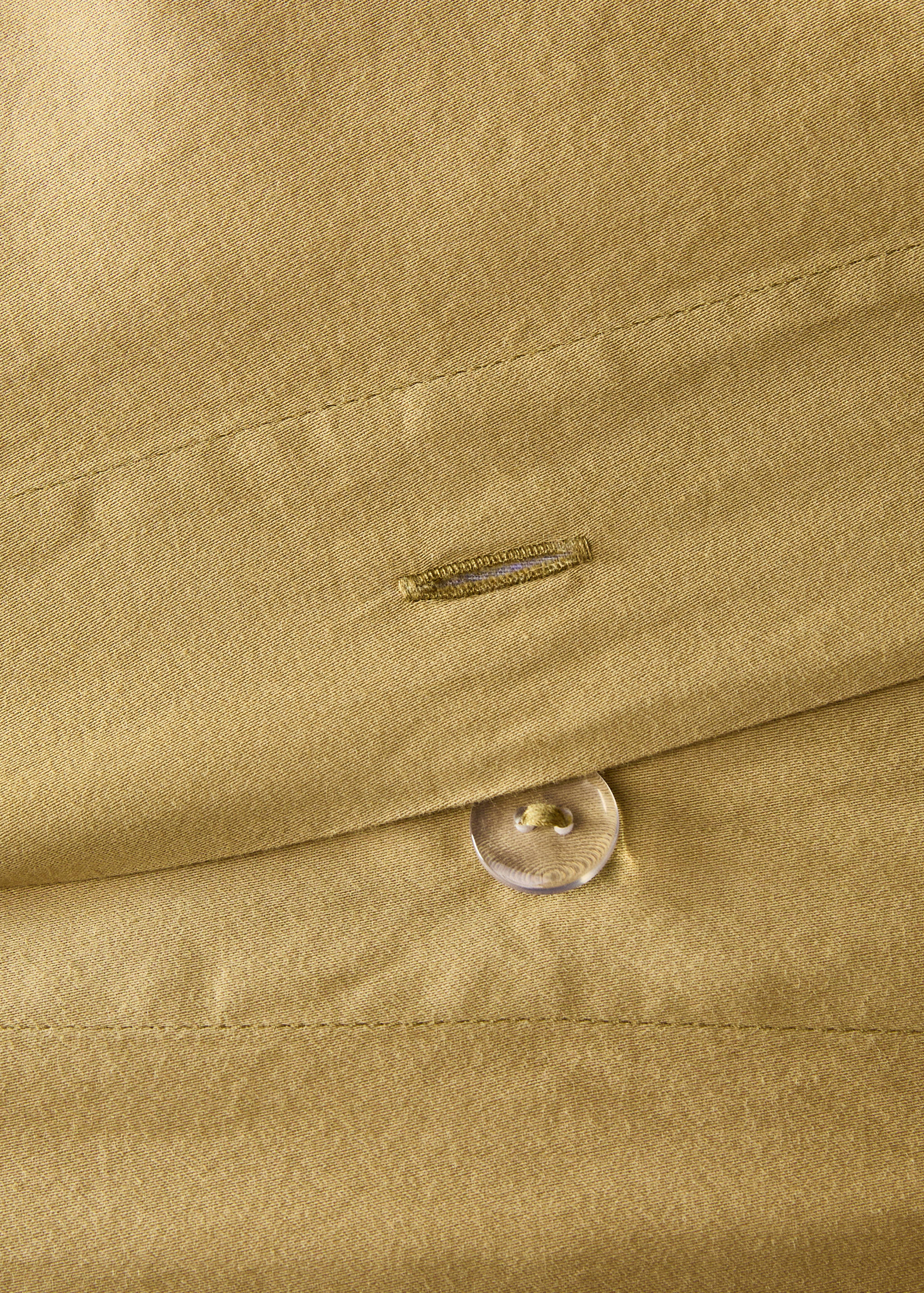 Washed satin cotton double-stitched duvet cover Superking bed - Details of the article 2