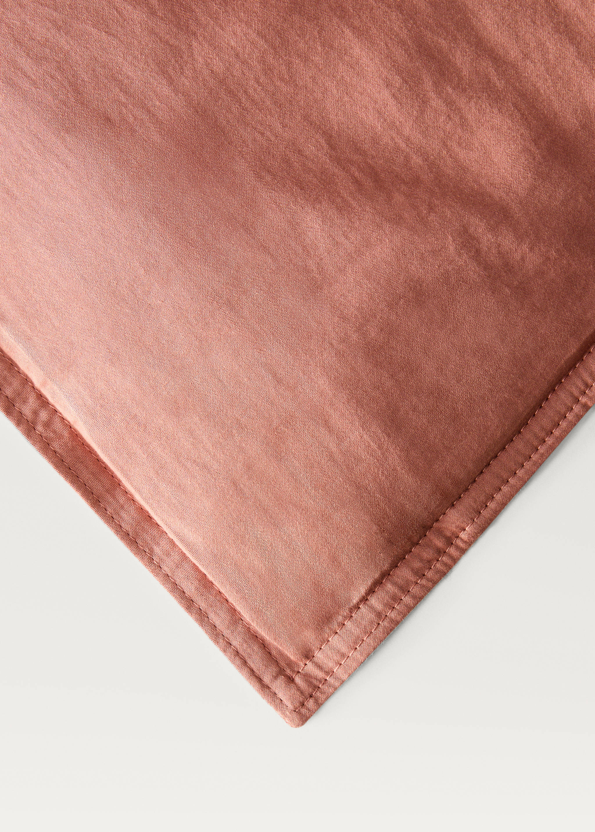 Washed satin cotton double-stitched duvet cover Superking bed - Details of the article 3