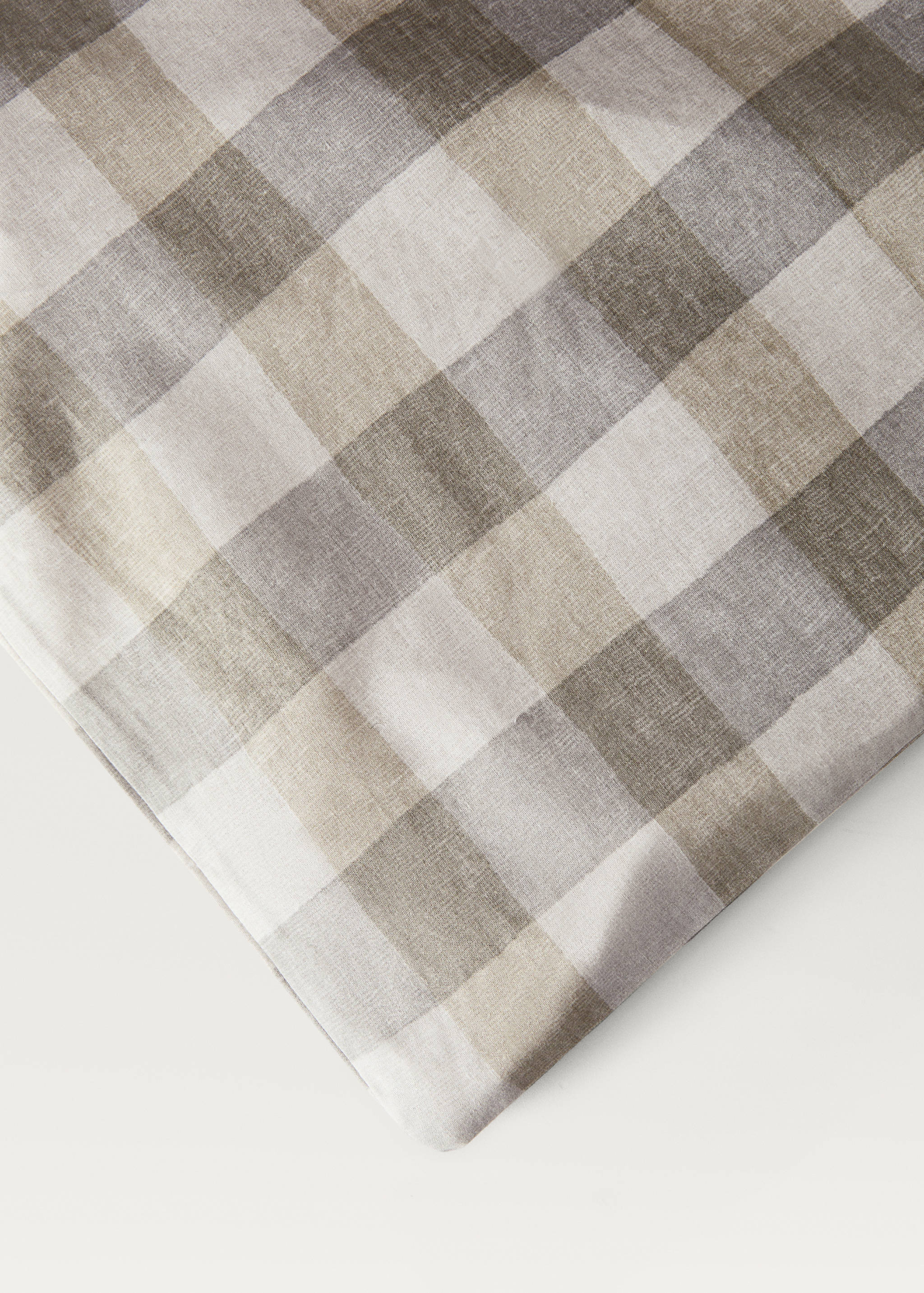 Cotton percale check duvet cover for 180/200 cm bed - Details of the article 2