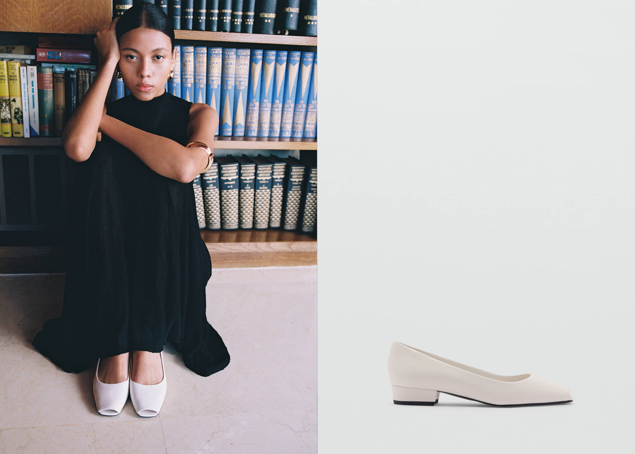 Open-toe leather shoes - Panoramic plane