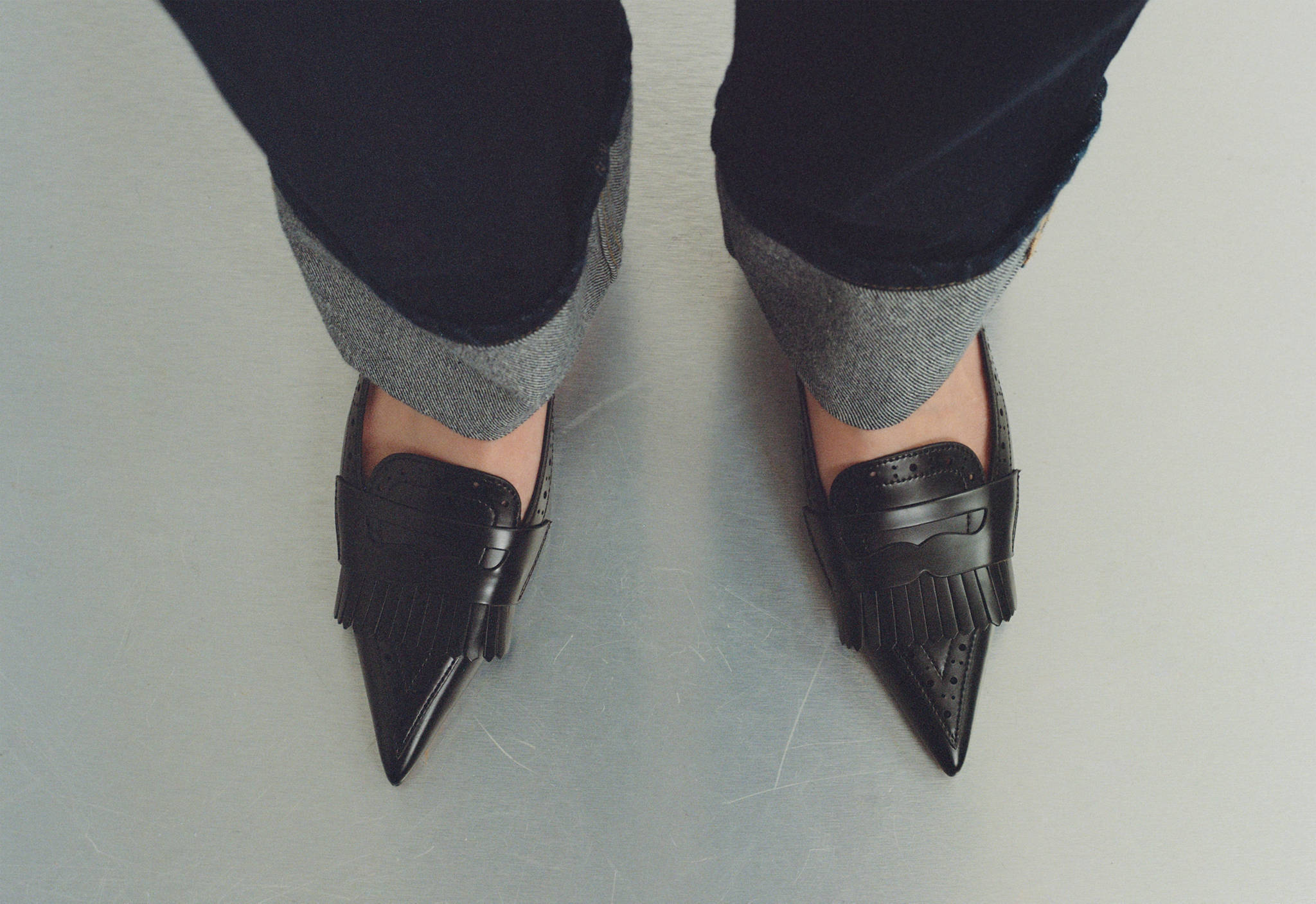Fringe-heel shoes - Panoramic plane