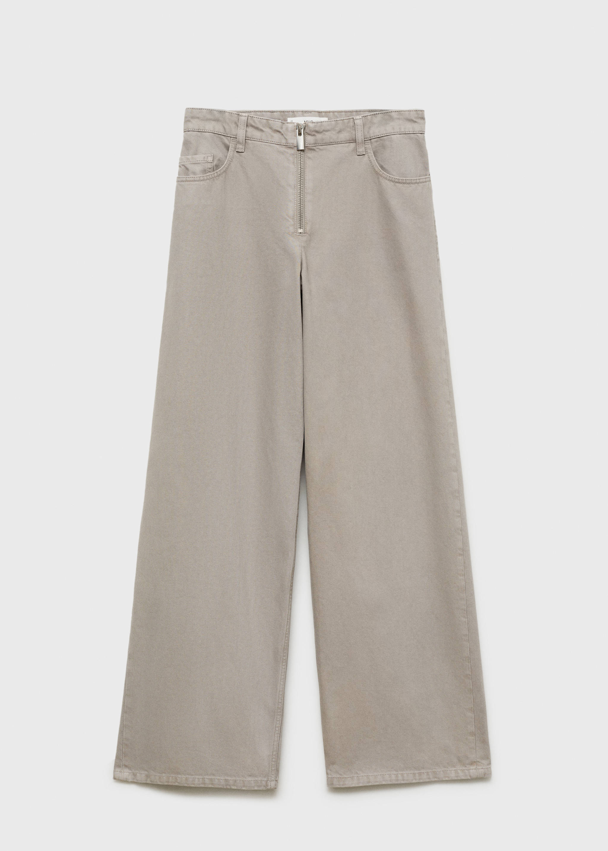 Wide leg jeans with zip - Article without model