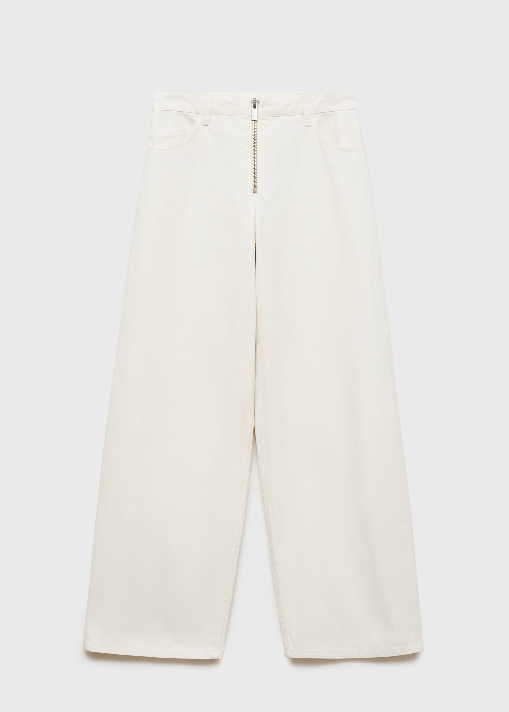 Wide leg jeans with zipper - Article without model