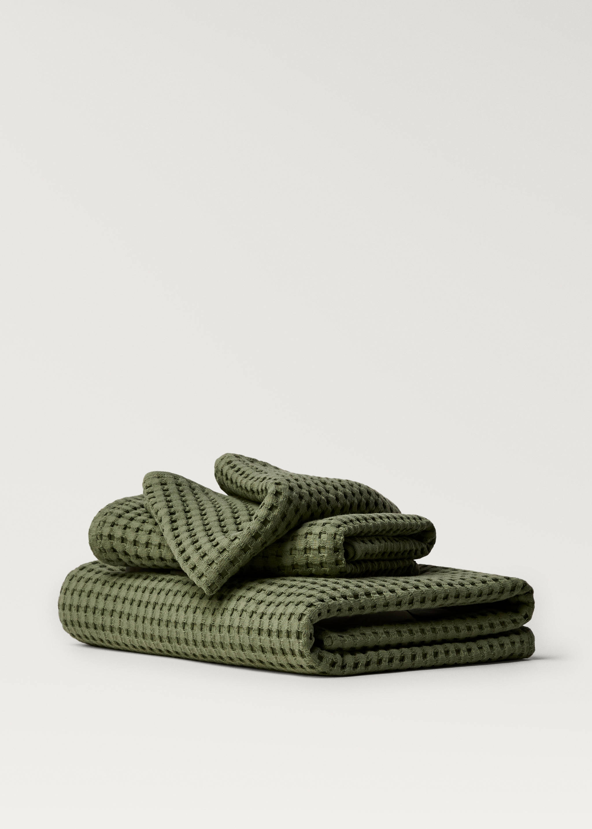 Washed waffle-cotton hand towel - Article without model