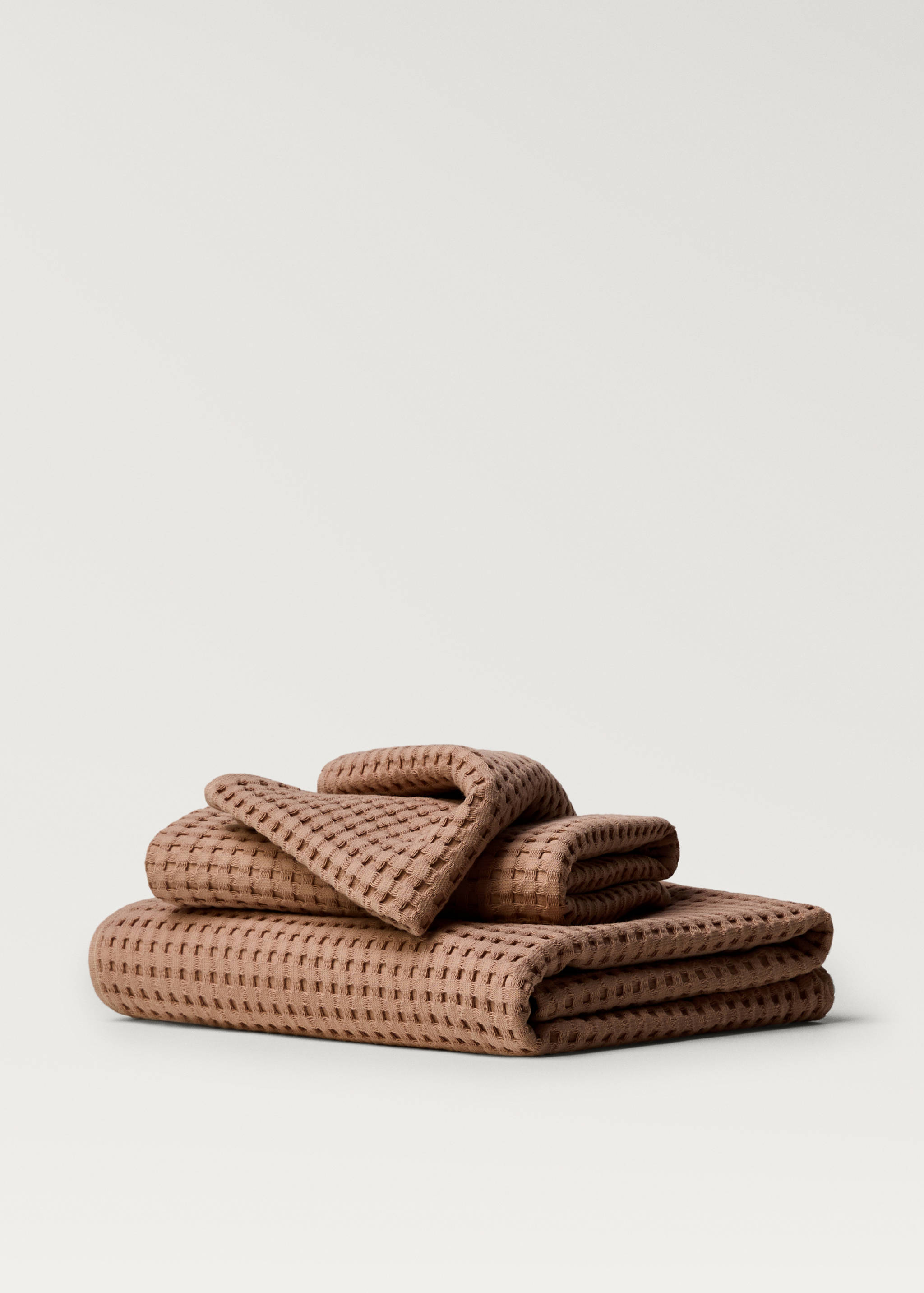 Washed waffle-cotton hand towel - Article without model