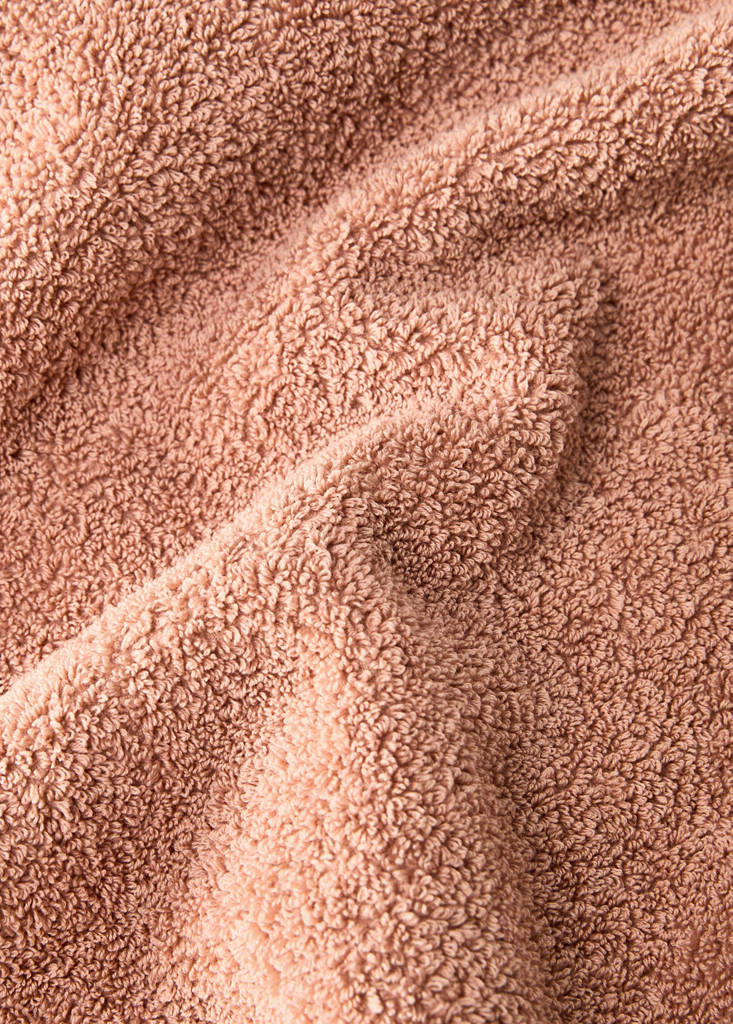 Hand towel with dyed piece — Peach