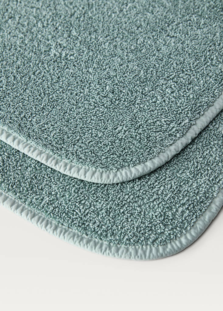 Hand towel with dyed piece — Sky Blue