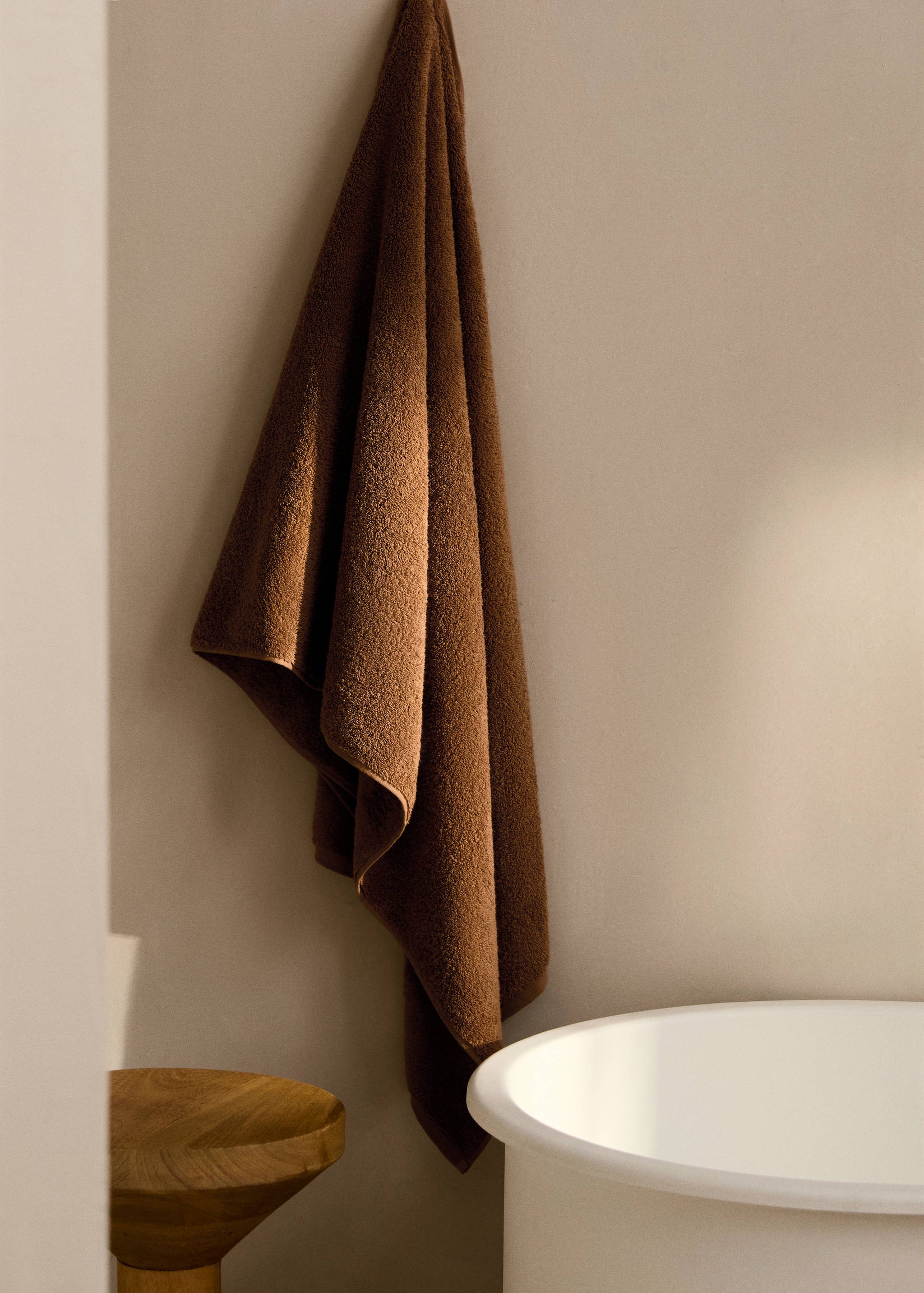 Serviette de douche coton doux - Plan général