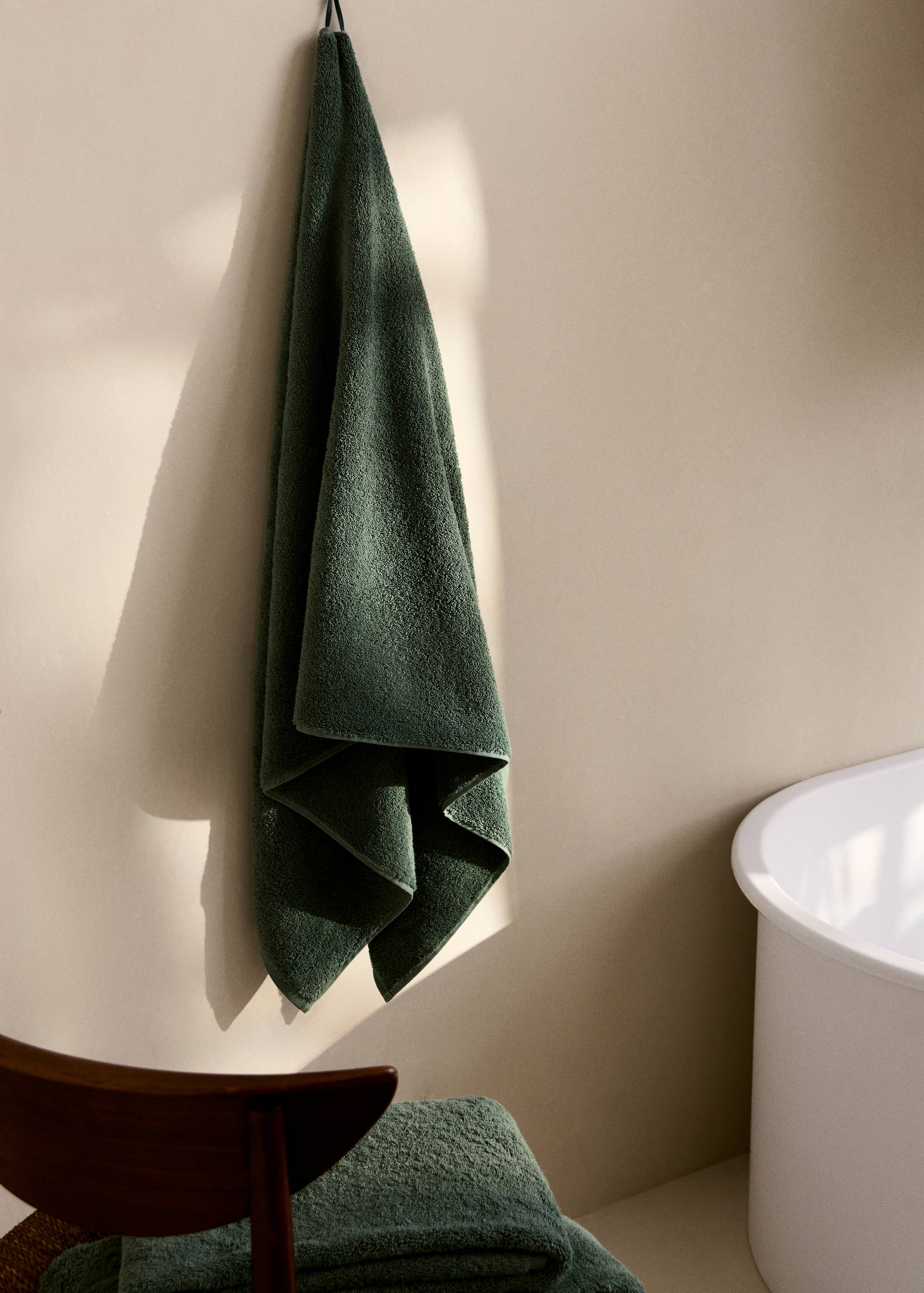 Serviette de douche coton doux - Plan général