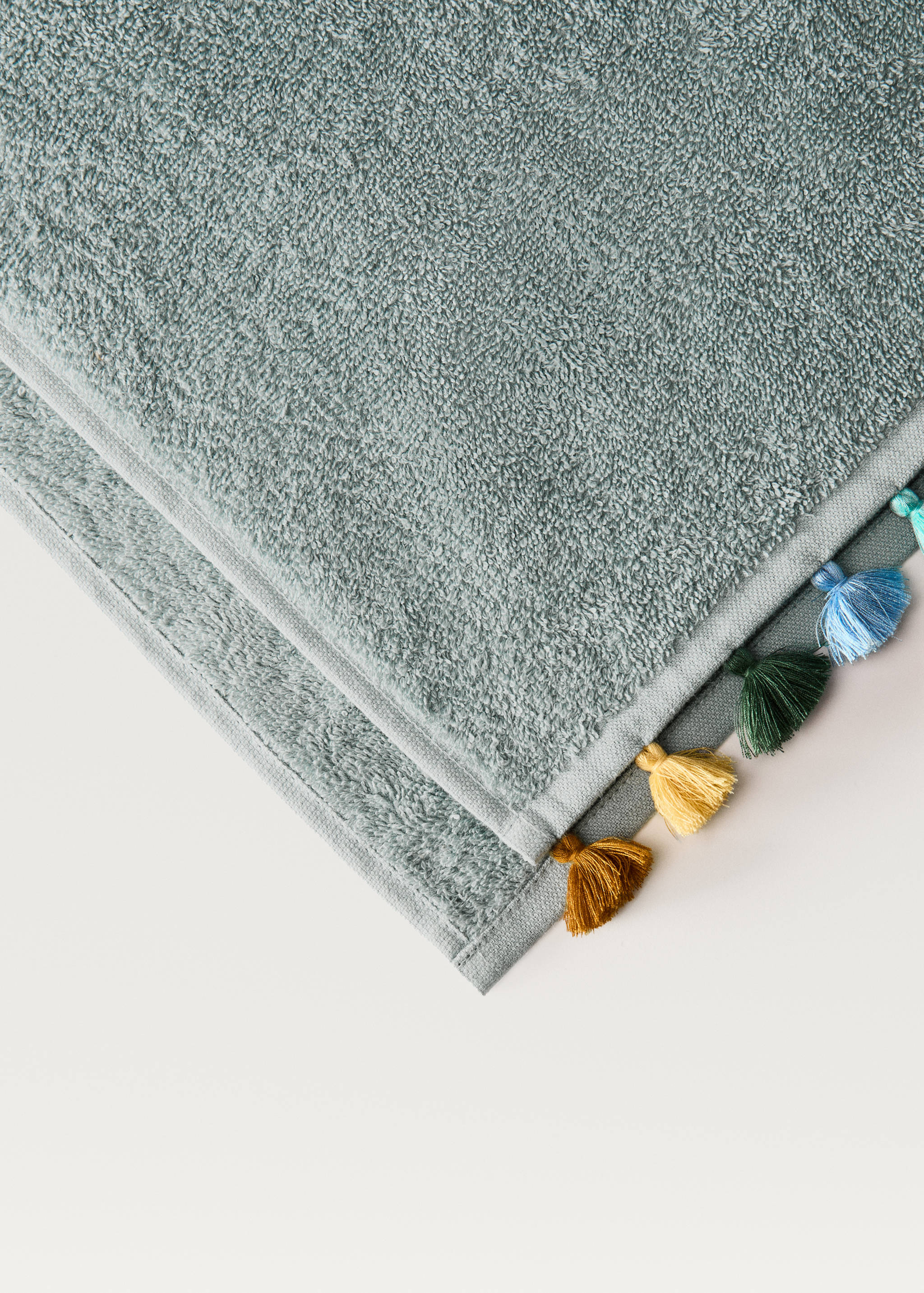 Serviette de toilette enfant coton pompons multicolores - Détail de l'article 2