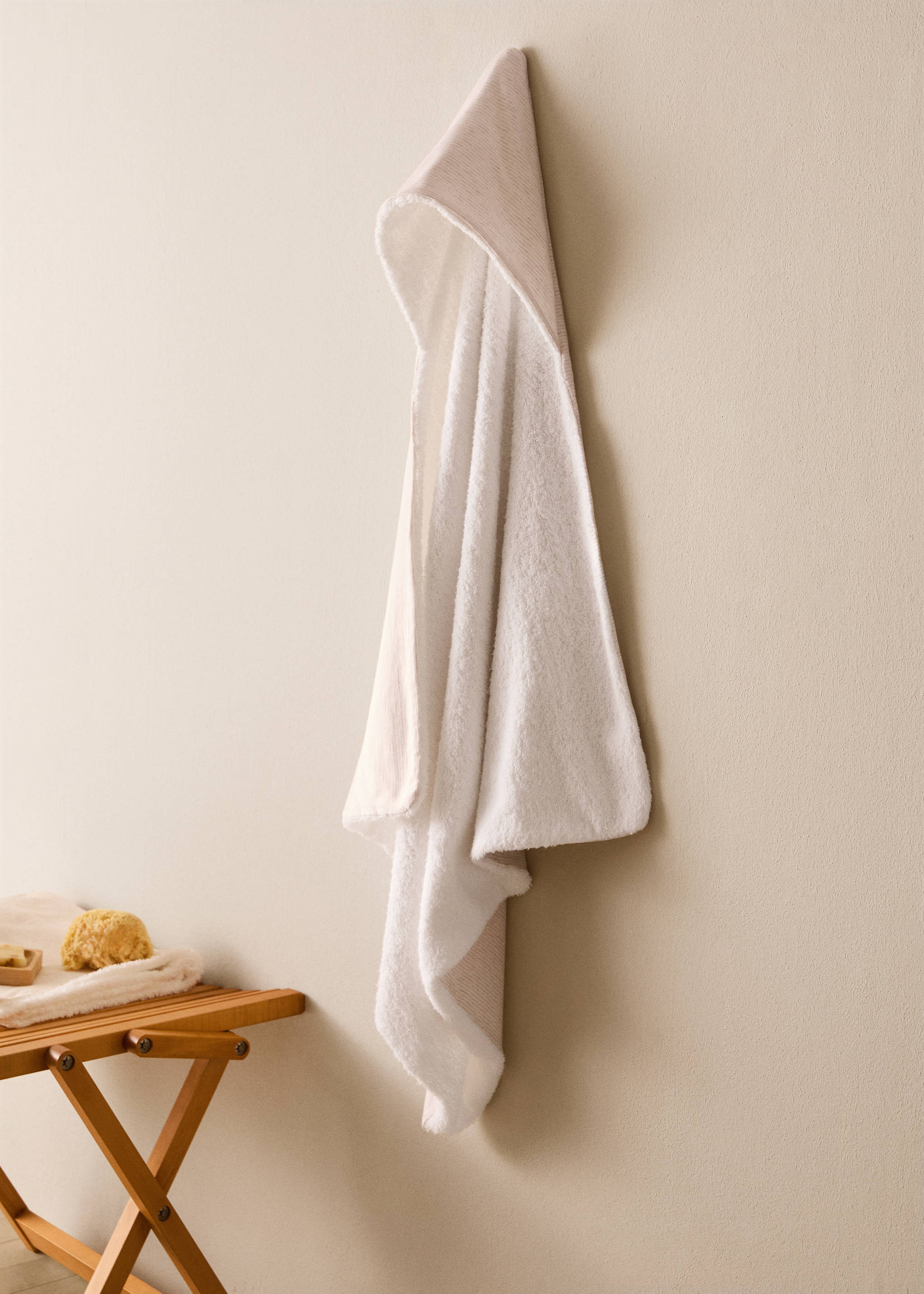 Capa bany infantil ratlla bicolor - Pla general