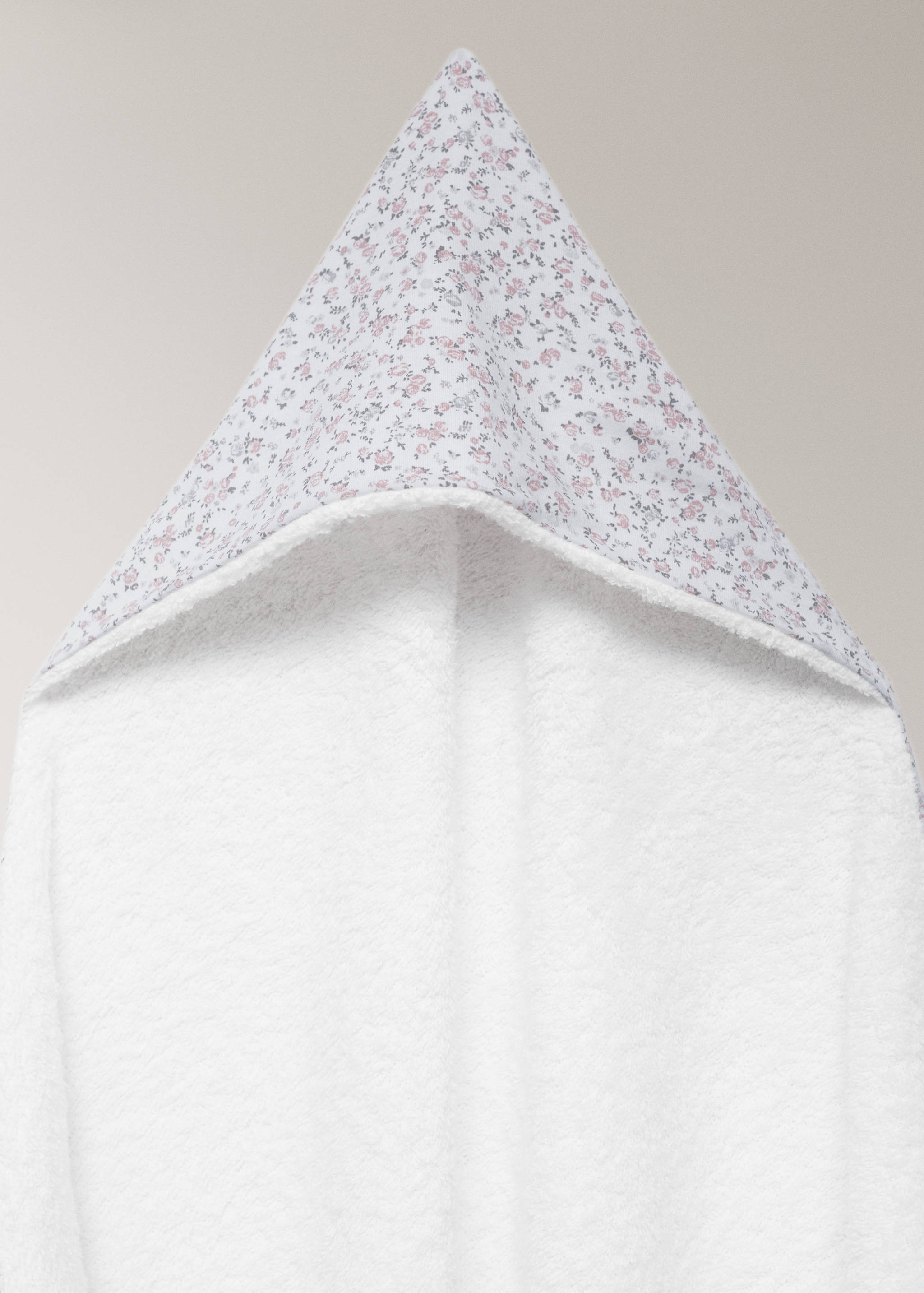 Children’s bath cape with mini-flower print - Details of the article 3