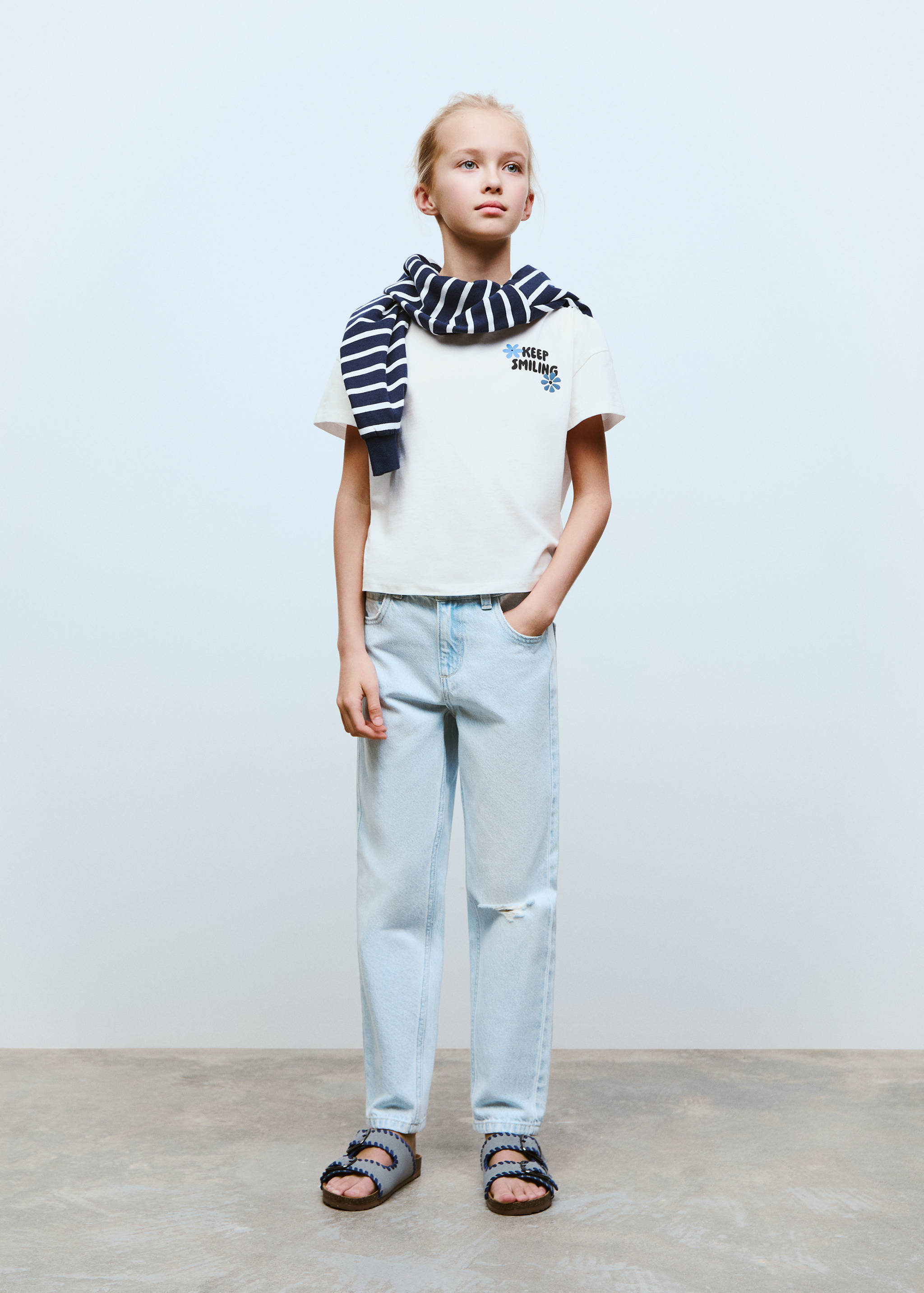 Cotton t-shirt with printed message - General plane