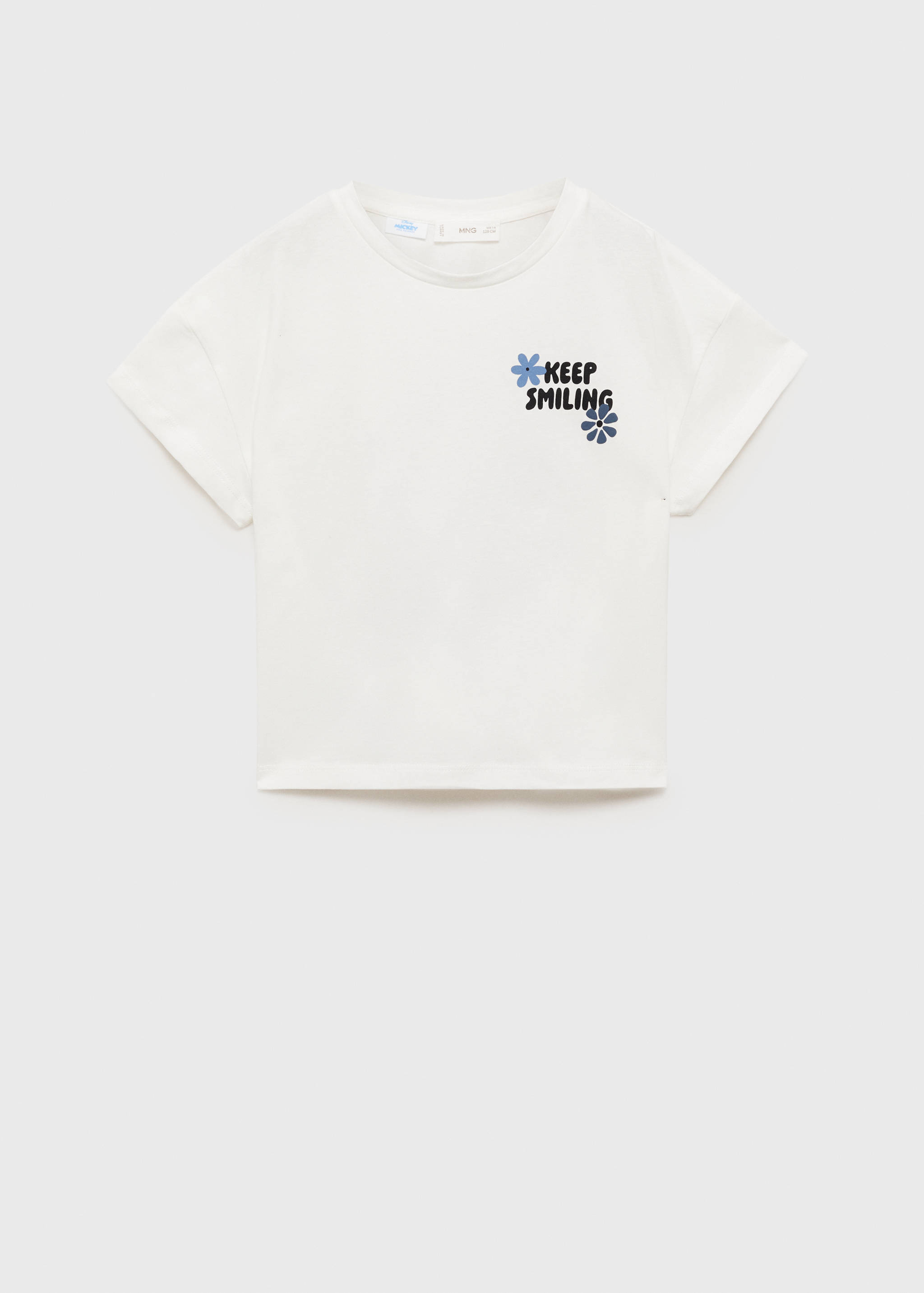 Cotton t-shirt with printed message - Article without model