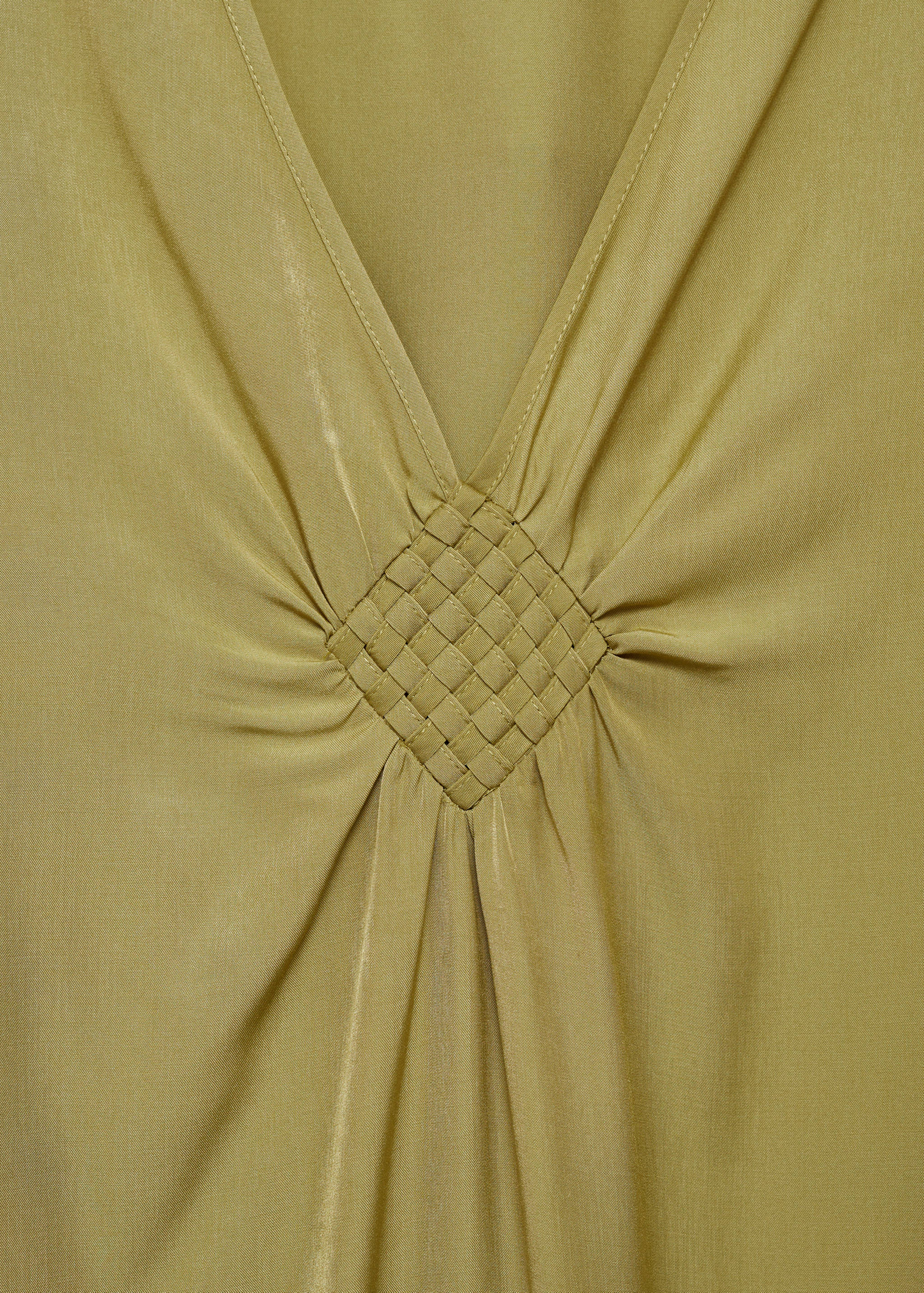 Flared-sleeve satin dress - Details of the article 8