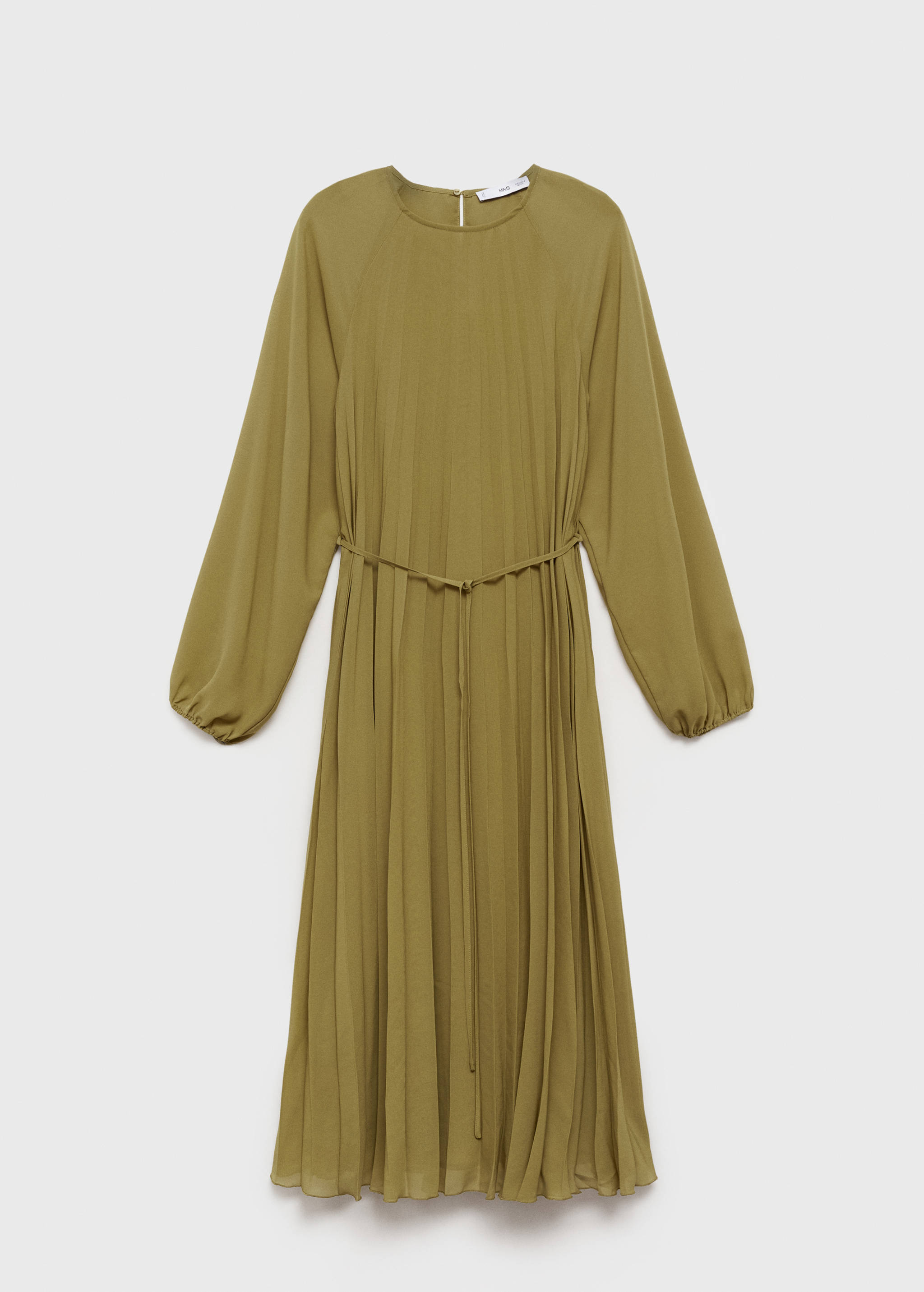 Pleated dress with bow belt - Article without model