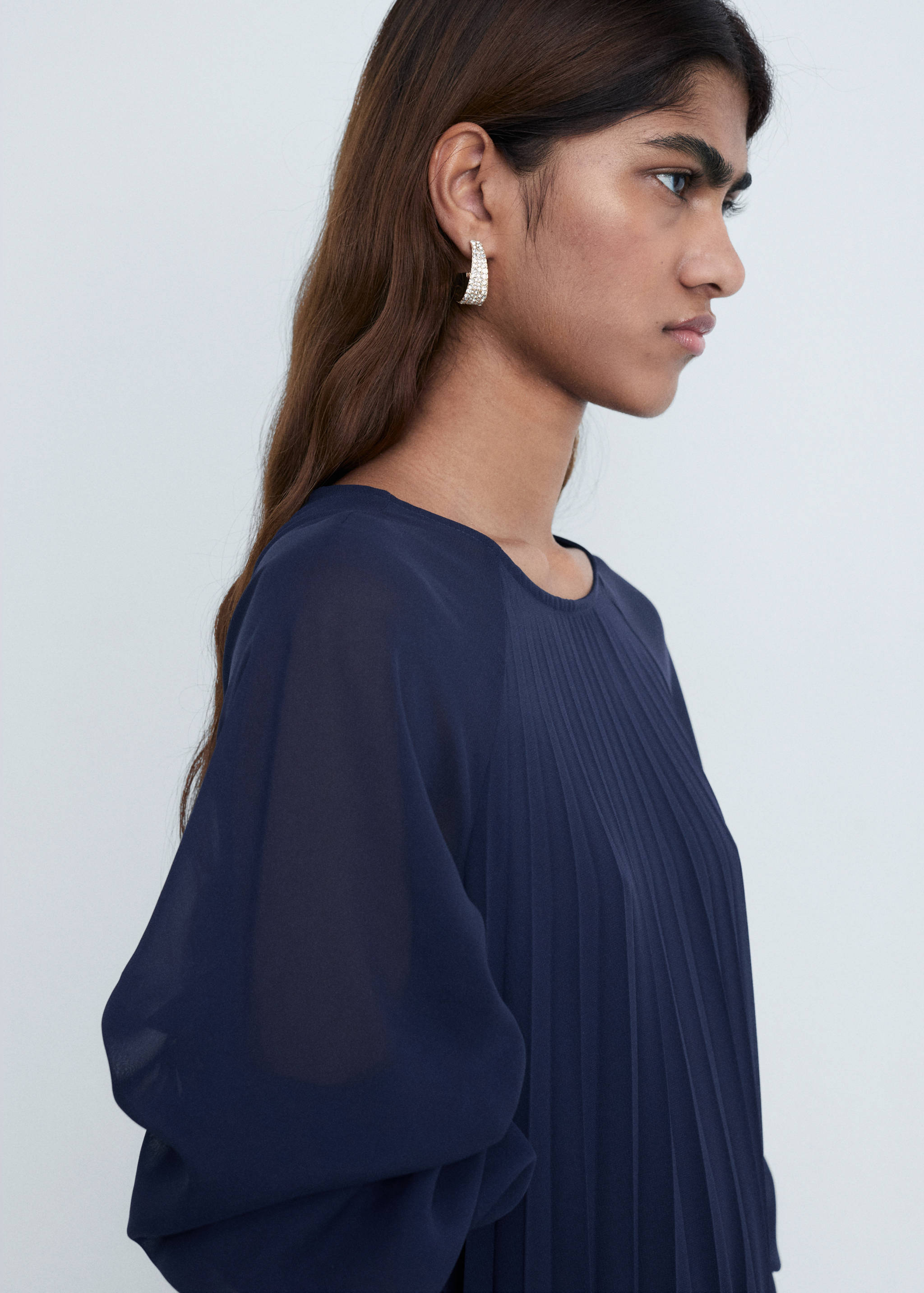 Robe plissée ceinture à nouer - Détail de l'article 1