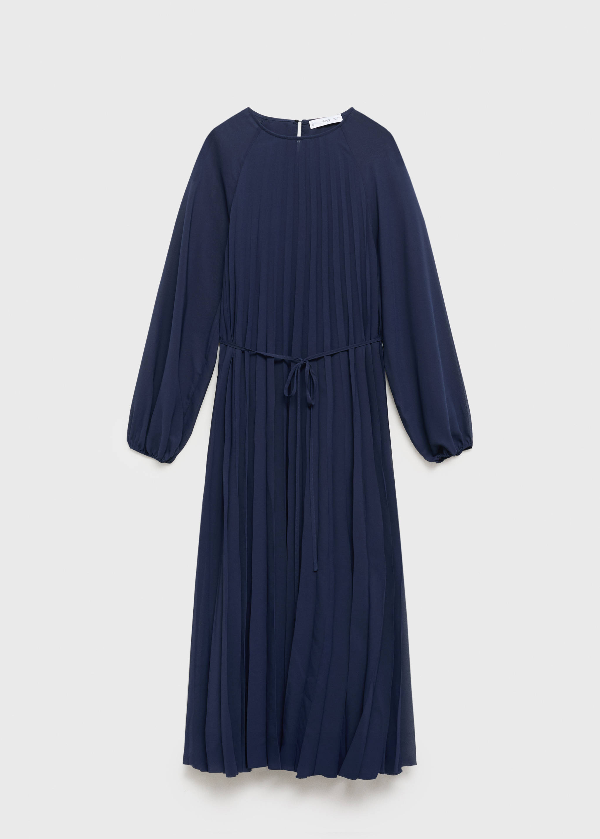 Pleated dress with bow belt - Article without model