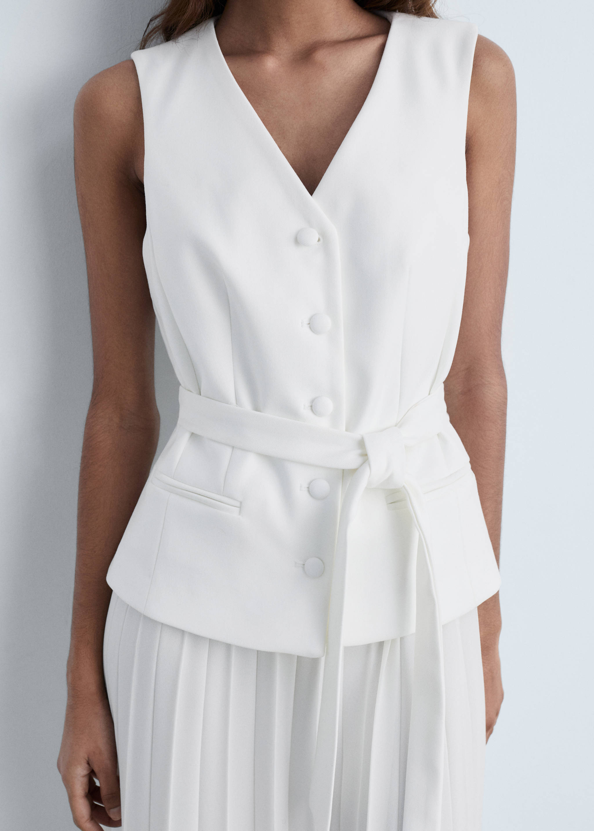 Vestido chaleco combinado - Detalle del artículo 6