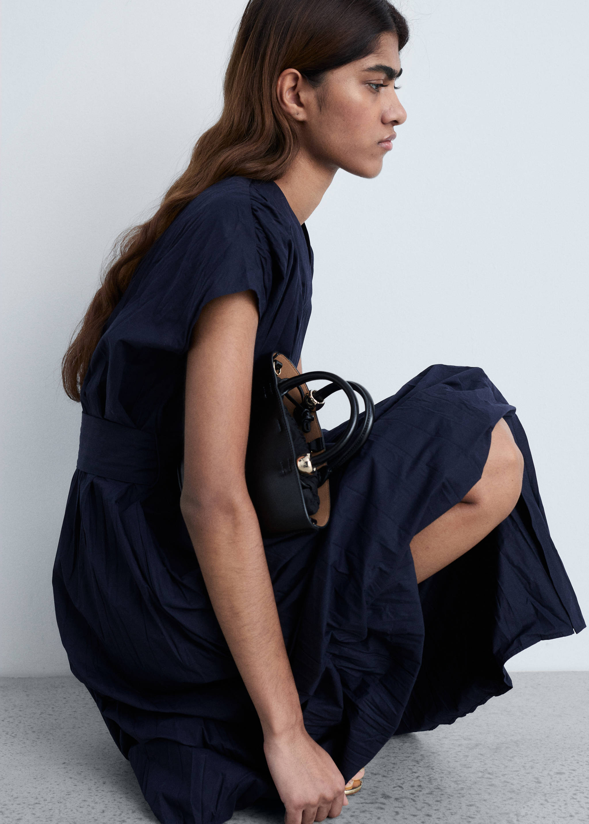 Textured bow dress - Details of the article 2