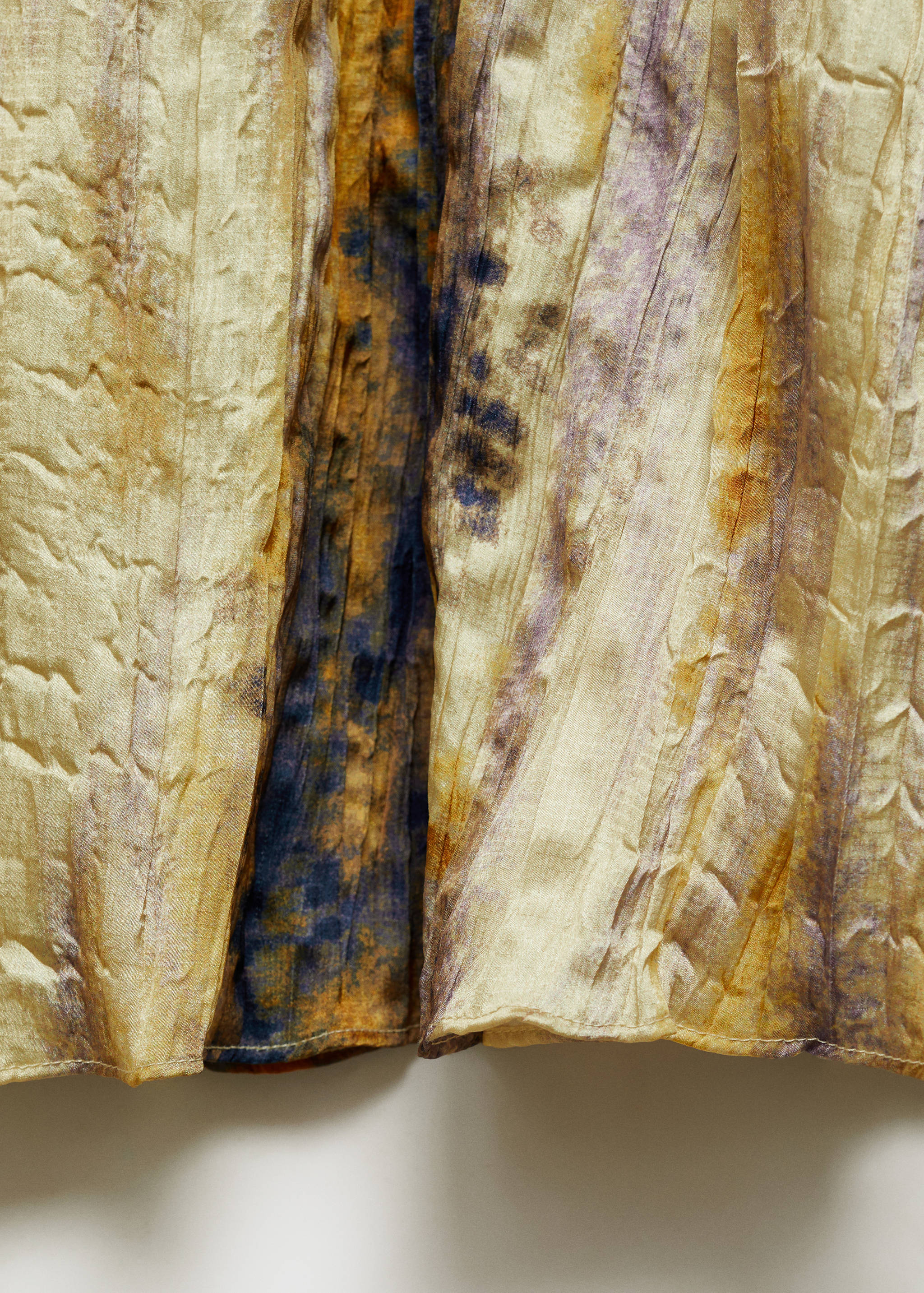 Vestido largo satinado textura - Detalle del artículo 0