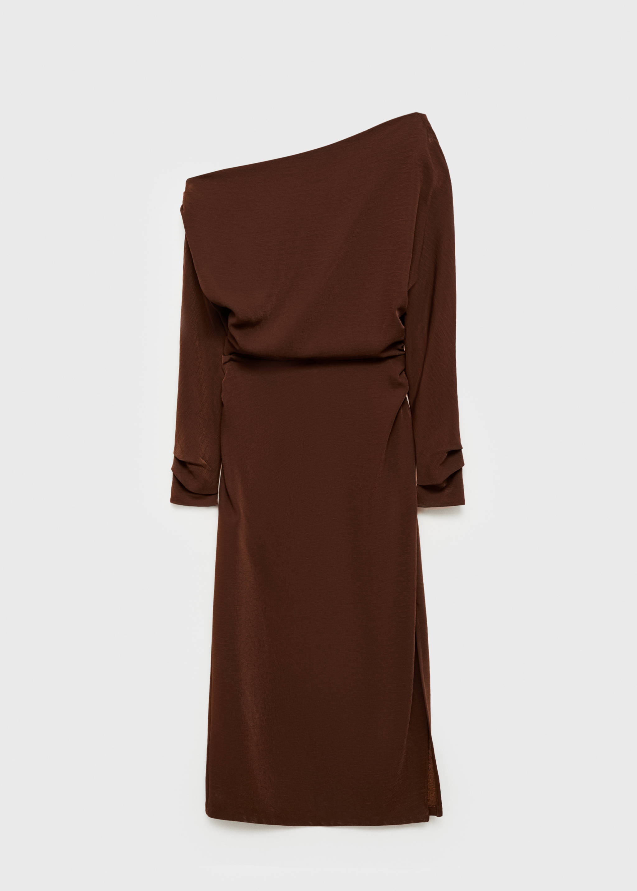 Asymmetrical dress with gathered sides - Article without model