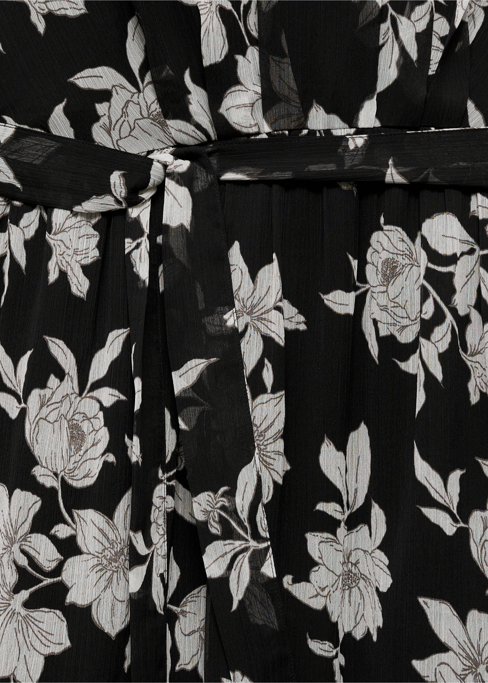 Robe à fleurs volantée - Détail de l'article 8, Noir. Ref: 87004079-00.