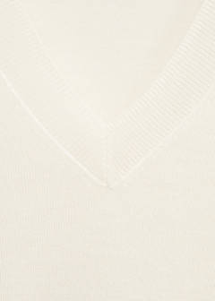 V-neck knit sweater — Ecru 10