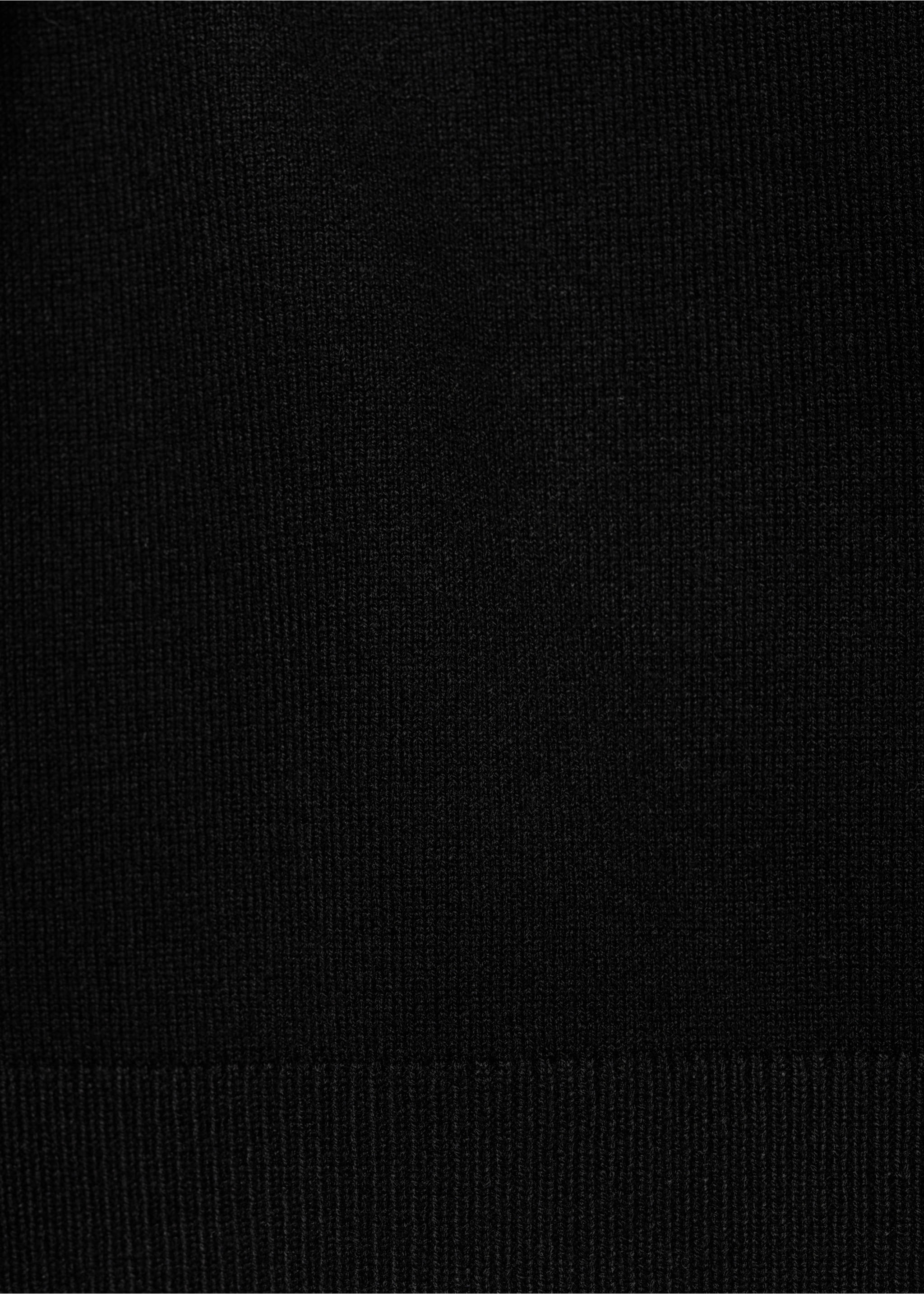 Short-sleeved fine-knit sweater - Details of the article 8, Black. Ref: 87004083-00.