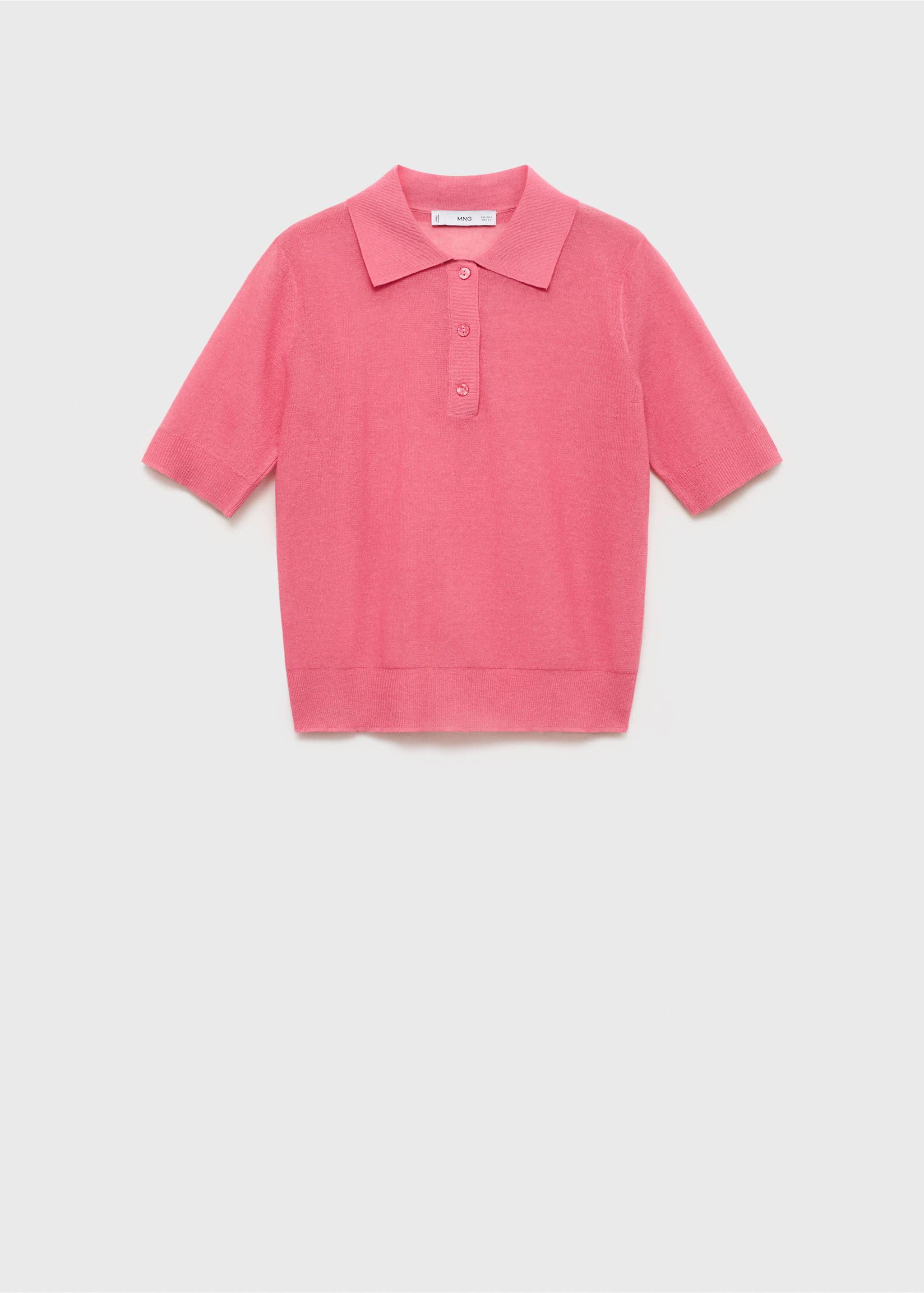 Jersey punto cuello polo - Artículo sin modelo, Fucsia. Ref: 87004084-00.