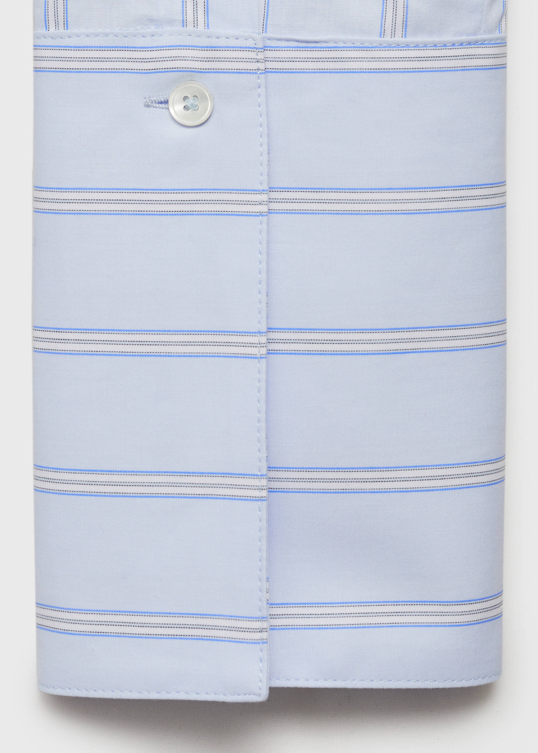 Regular striped cotton shirt - Details of the article 0