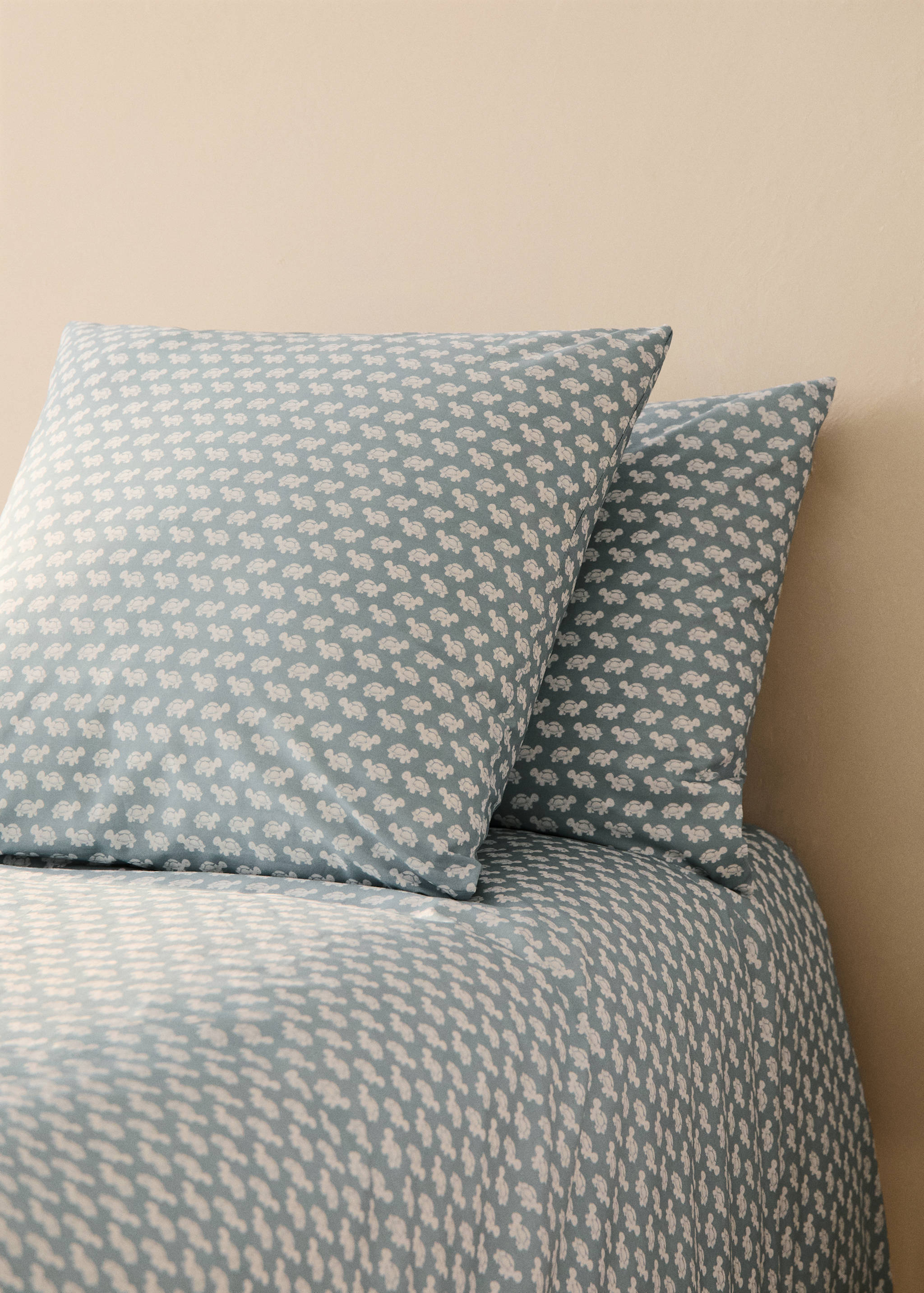 Mönstrat kuddfodral för barn i bomullspercale 50x75 cm - Allmän bild