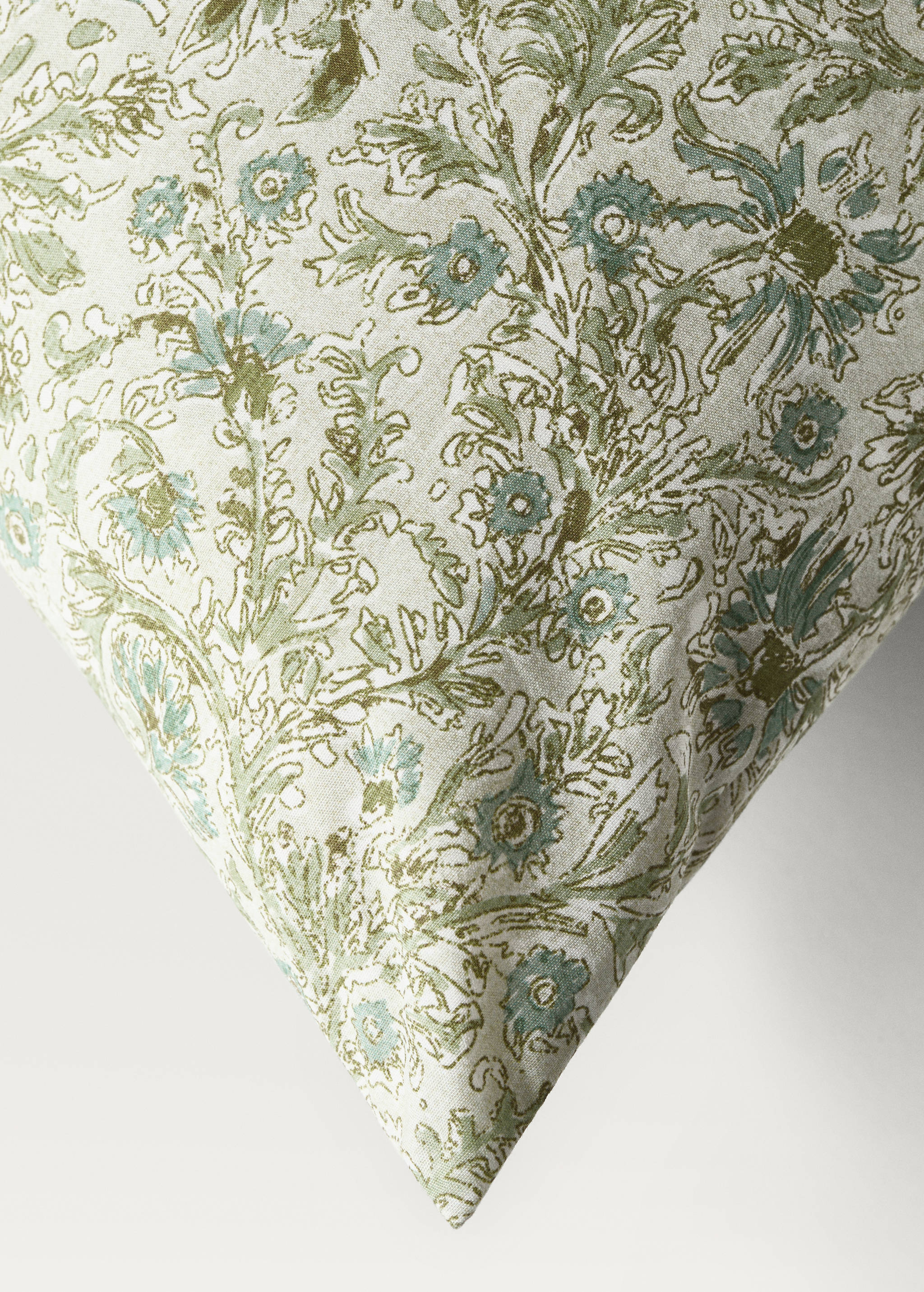 Taie d'oreiller enfant percale de coton imprimé fleuri 60x60 cm - Détail de l'article 3