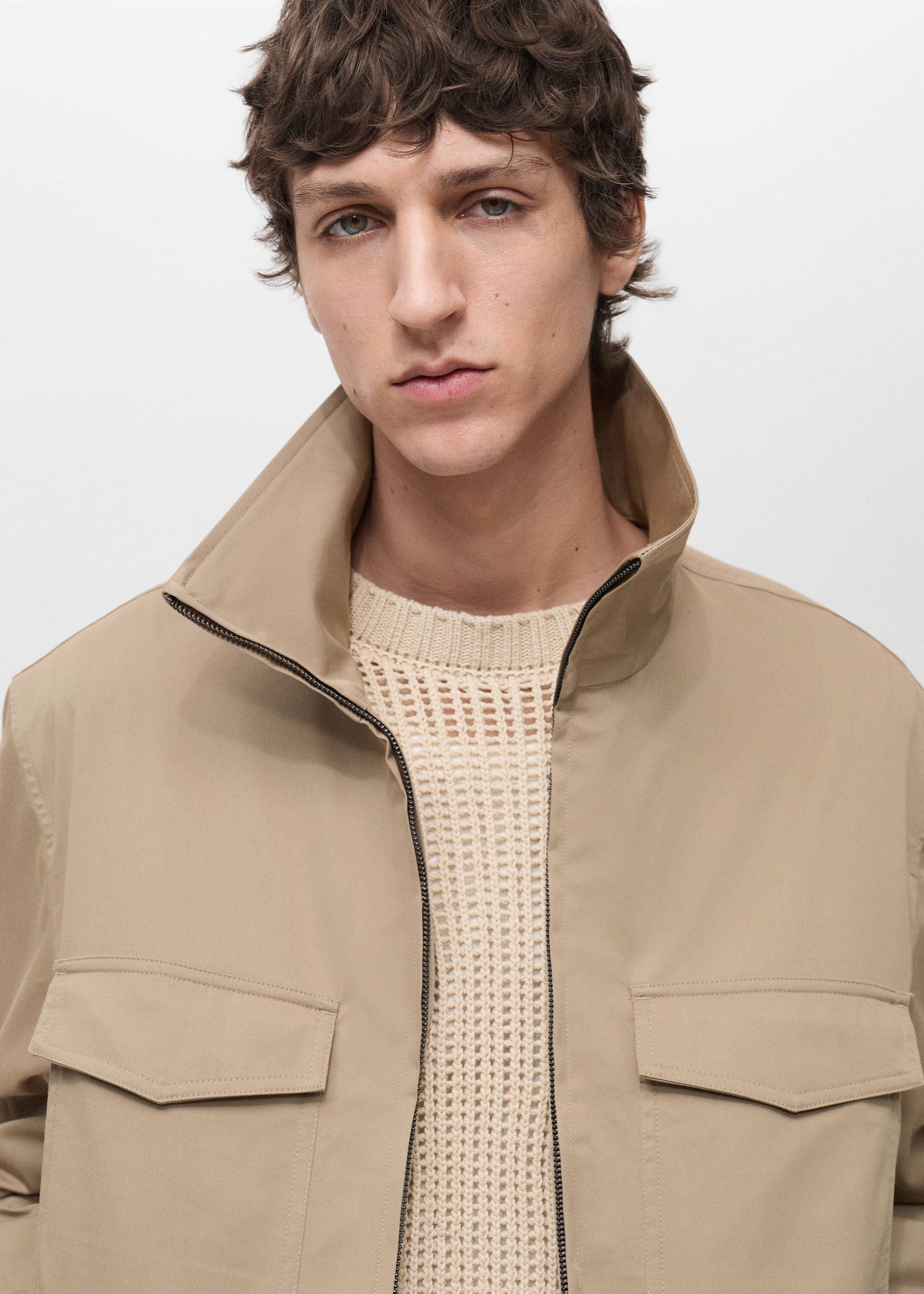 Jacka i bomull med avslappnad passform - Detaljer om artikeln 1