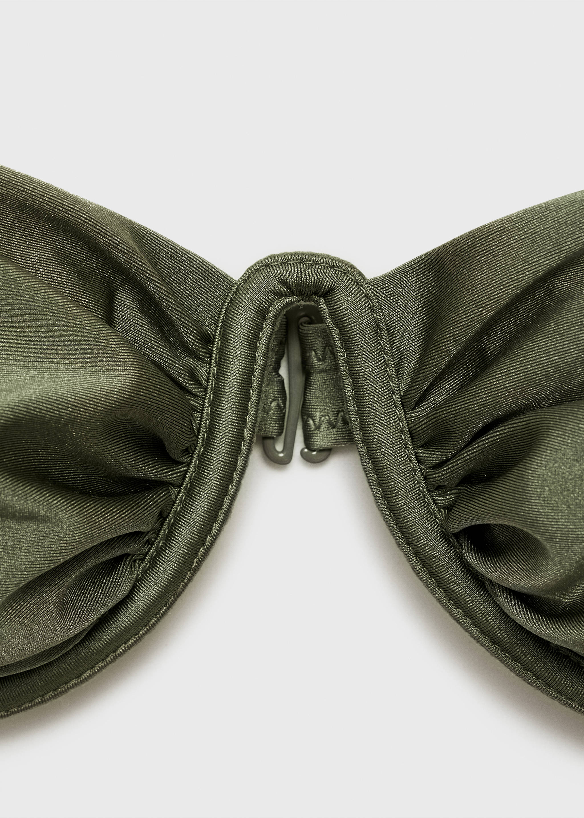Underwired bikini top - Details of the article 0, Khaki. Ref: 87004396-00.