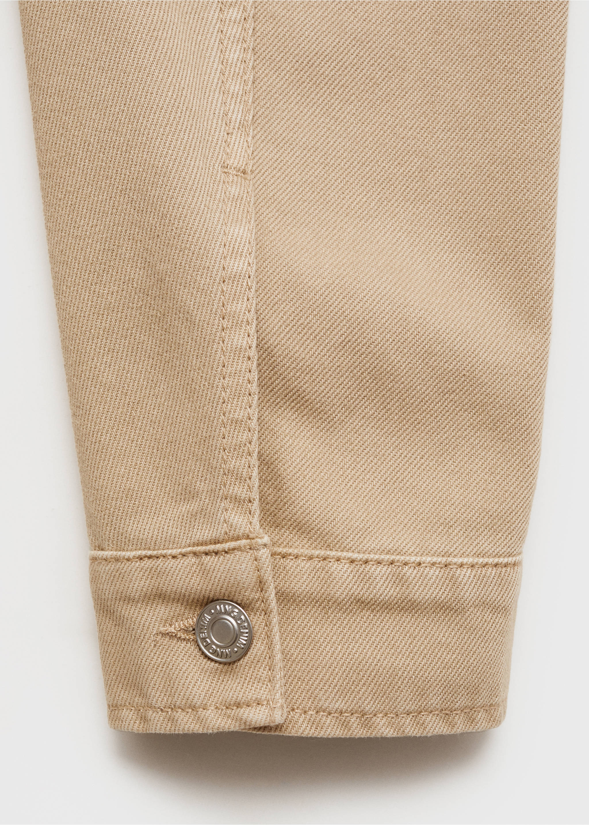 Cazadora vaquera bolsillos - Detalle del artículo 0, Beige. Ref: 87004401-00.