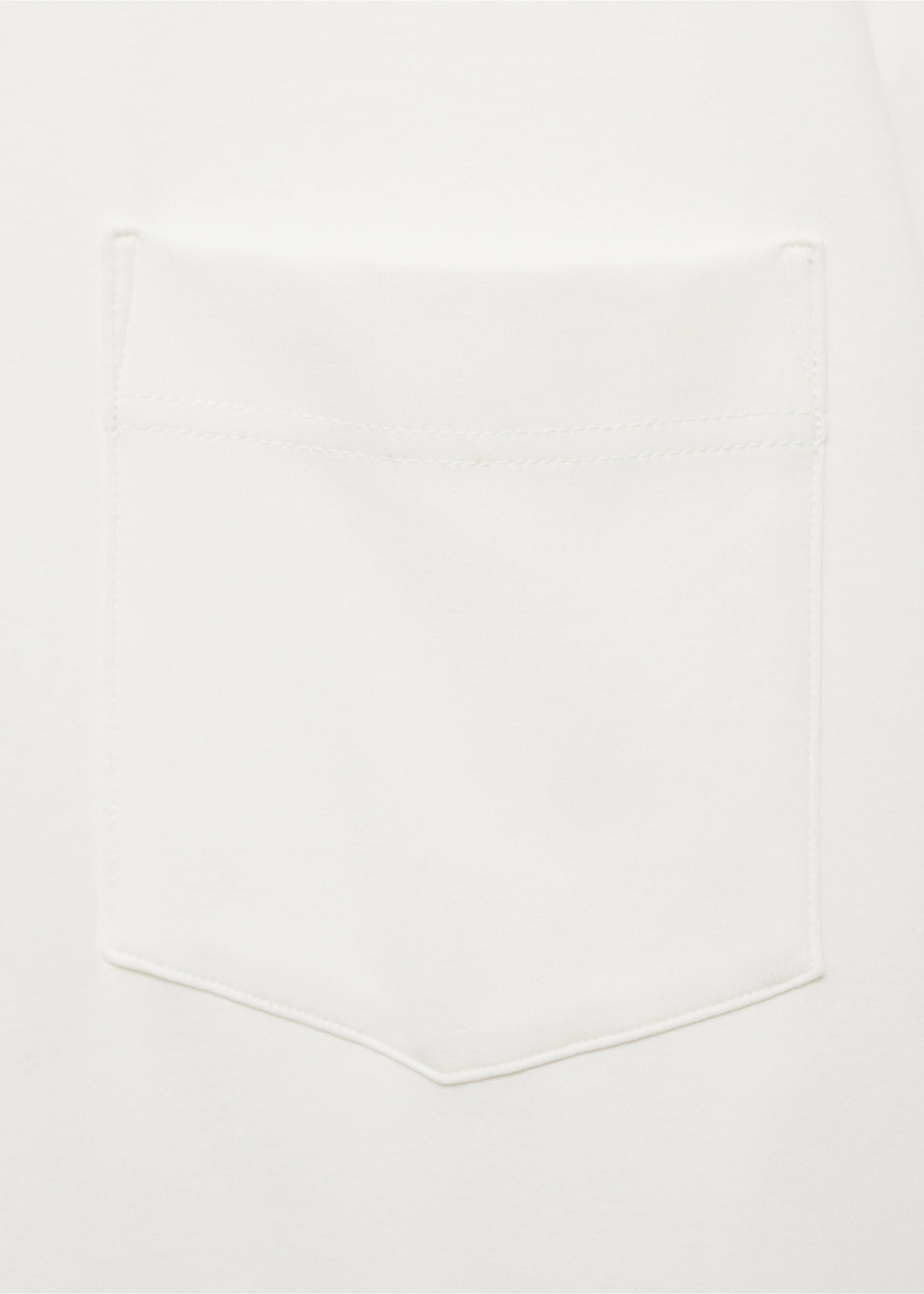 Oversized t-shirt with pocket - Details of the article 8, Off White. Ref: 87004407-00.