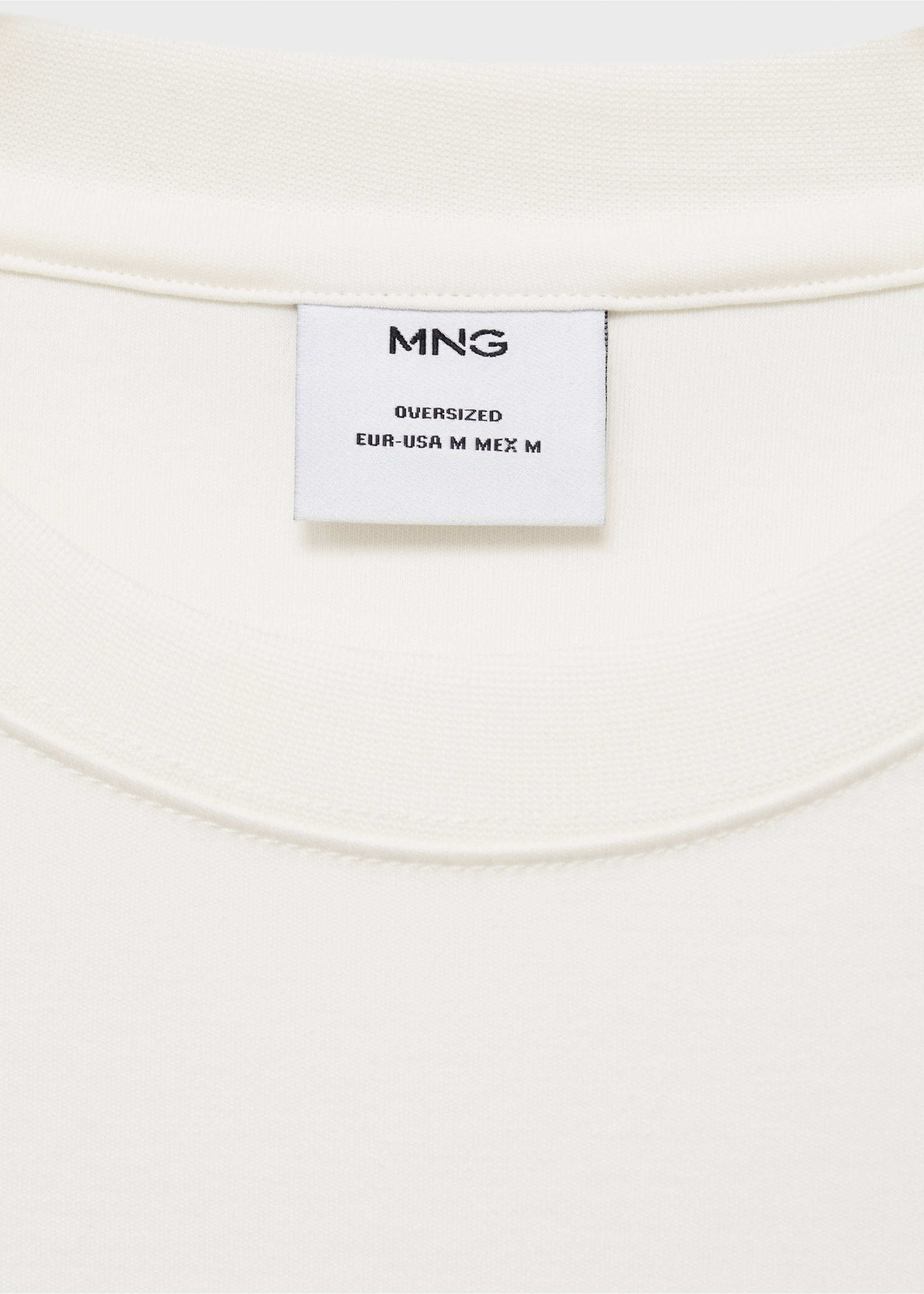 Oversized t-shirt with pocket - Details of the article 0, Off White. Ref: 87004407-00.