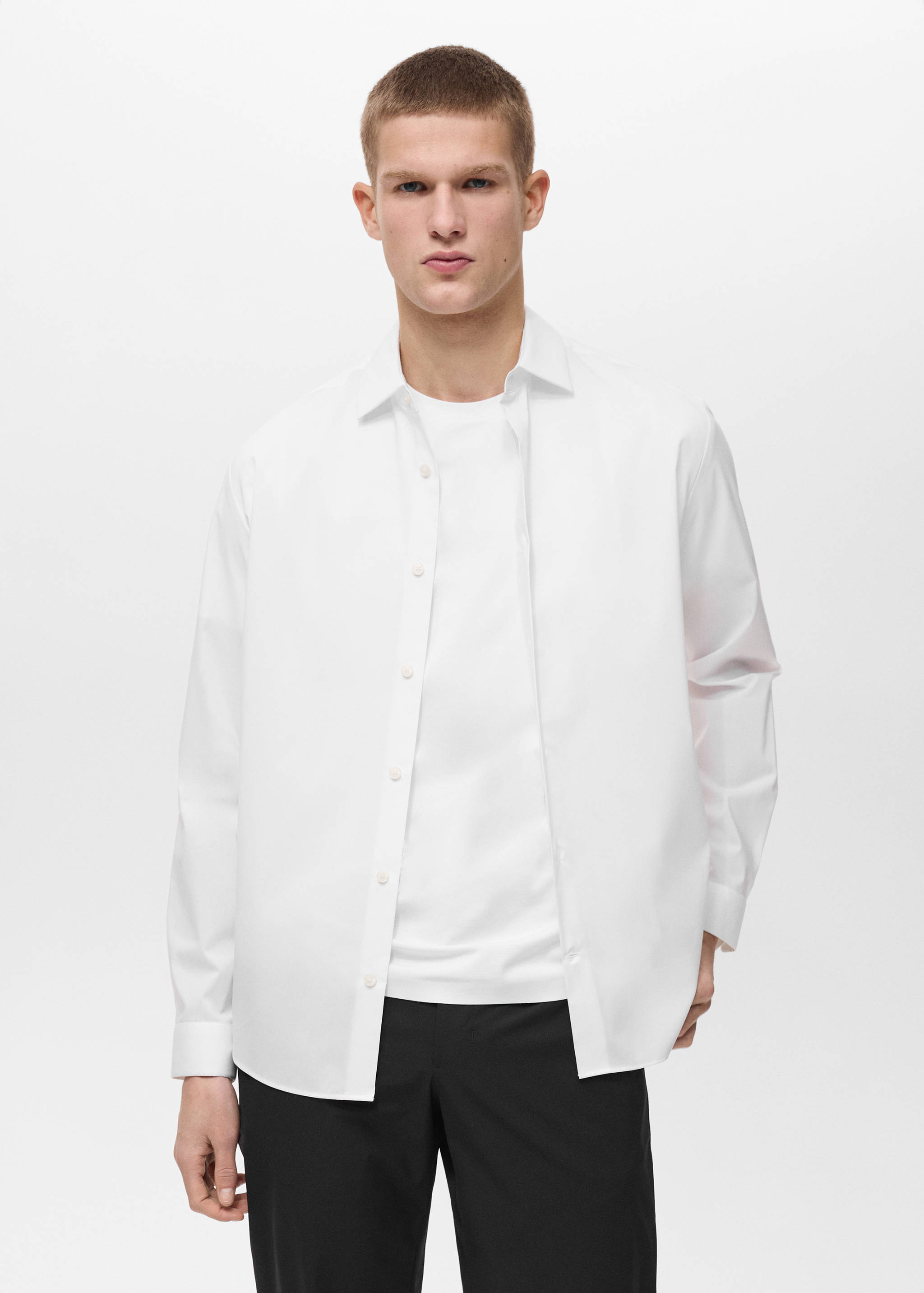 Chemise comfort stretch non-iron - Plan moyen