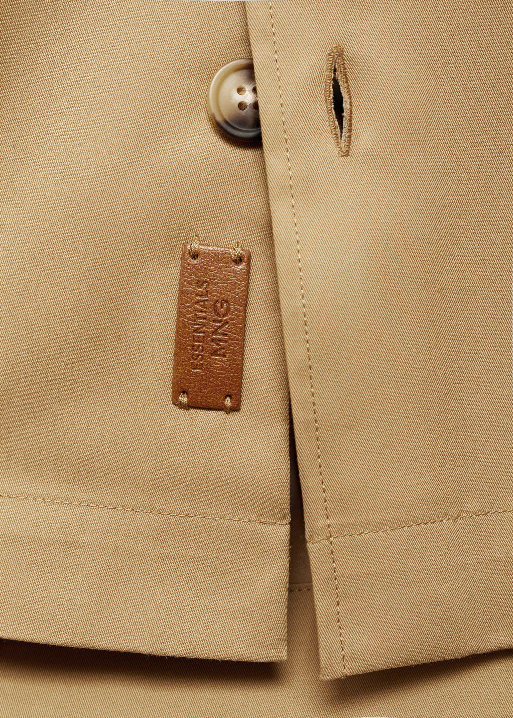 Regular-fit cotton overshirt with pockets - Details of the article 8