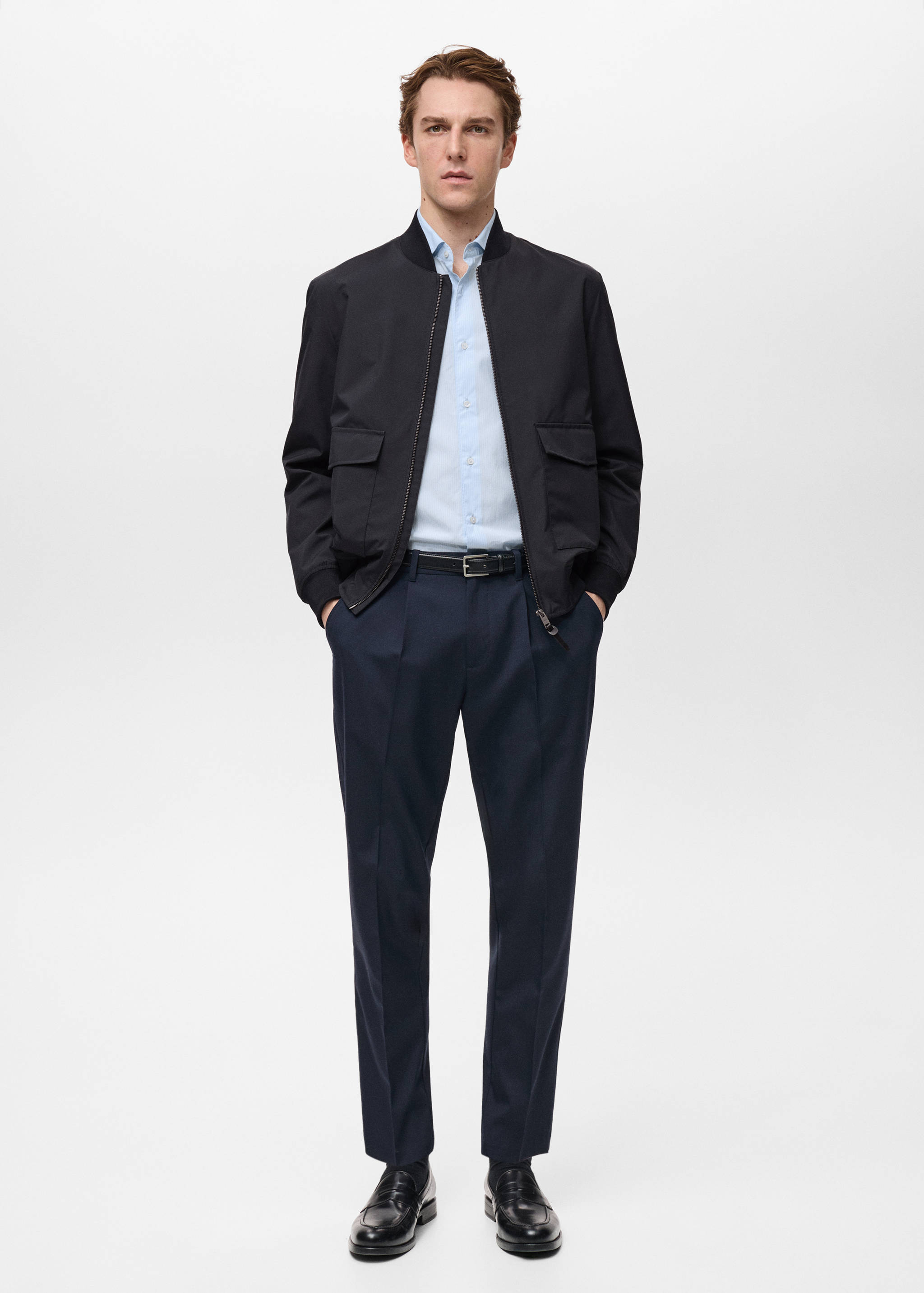 Randig skjorta 100 % bomull - Allmän bild