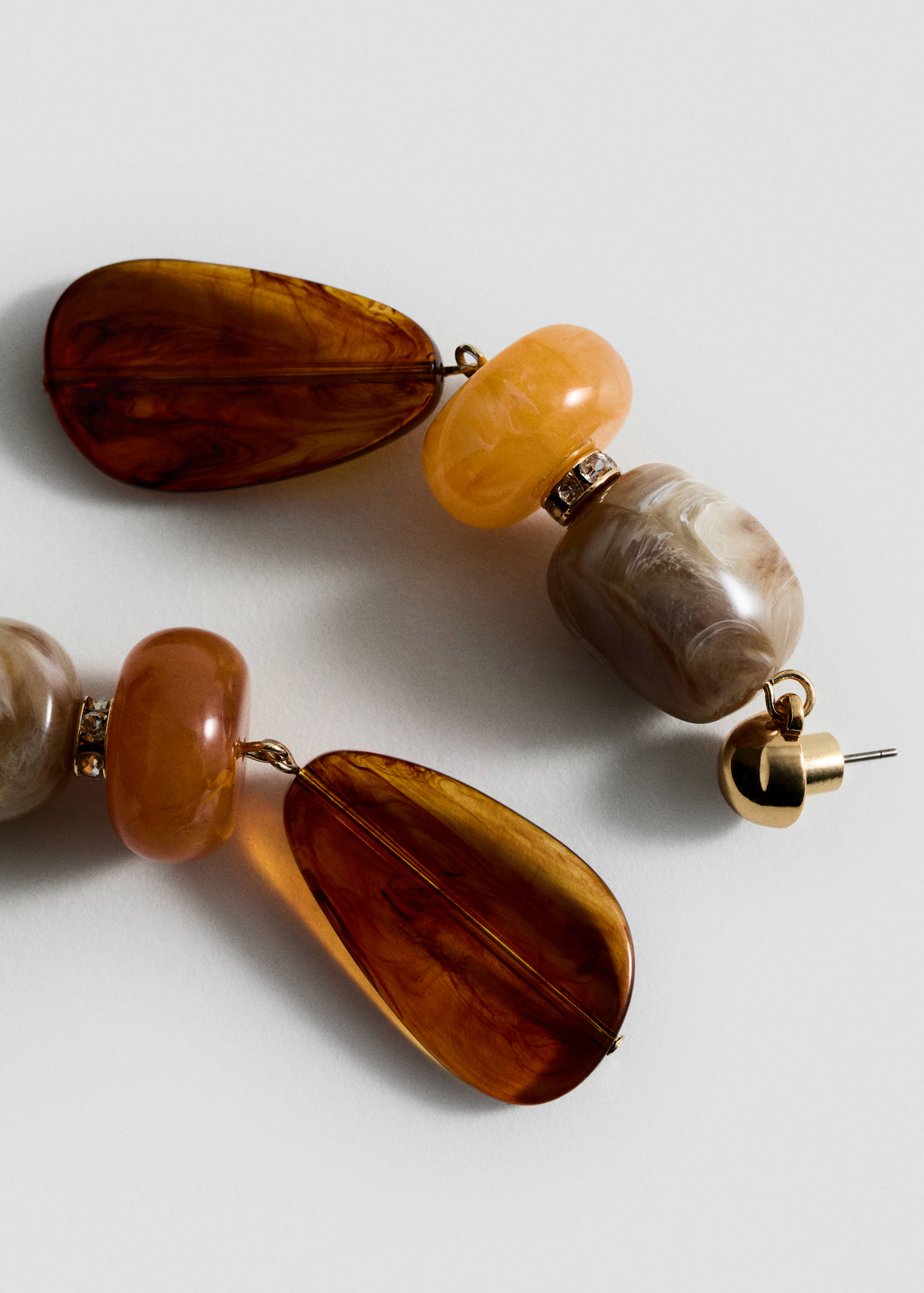 Beaded drop earrings - Medium plane