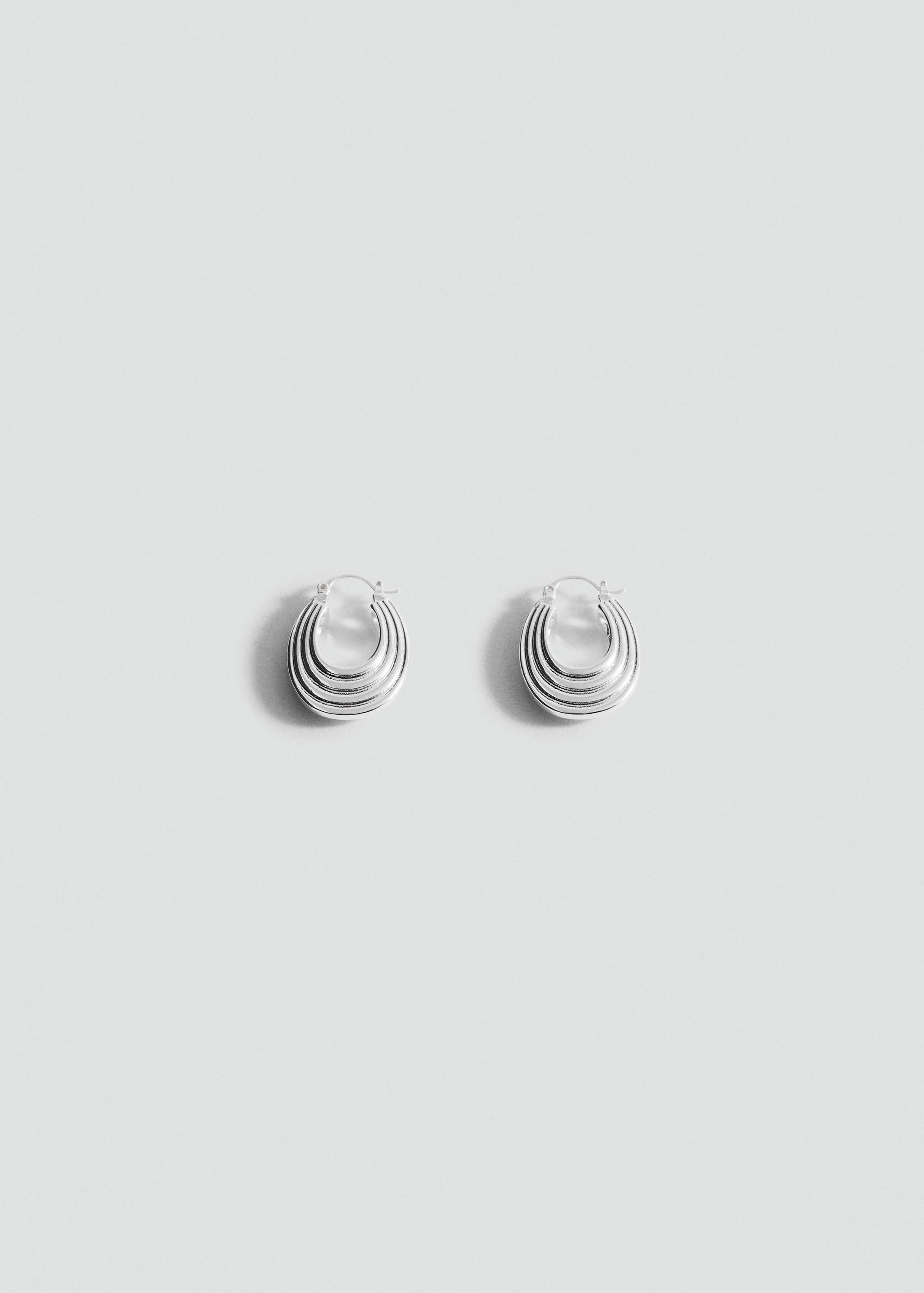 Embossed hoop earrings - Article without model