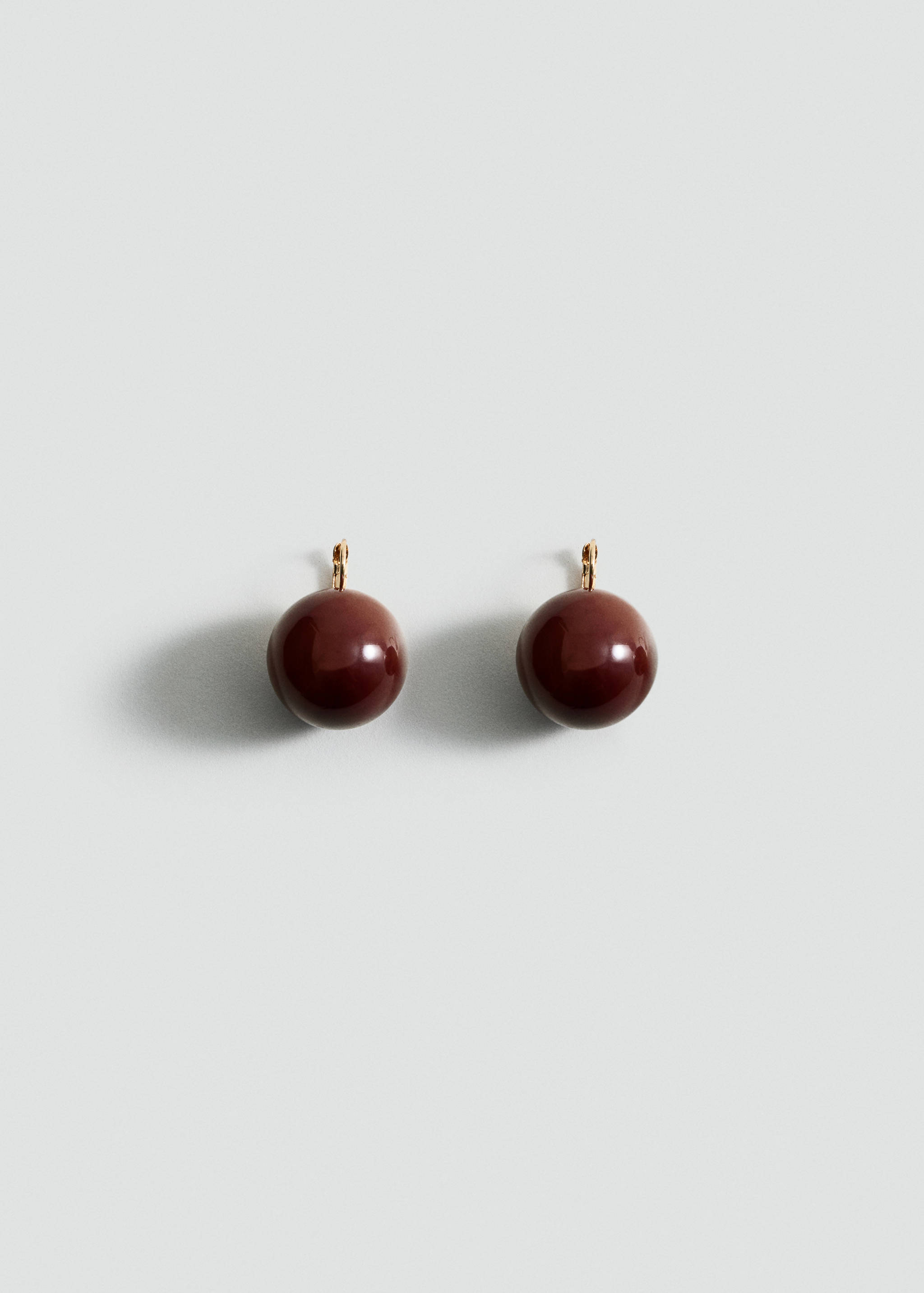 Resin ball earrings - Article without model