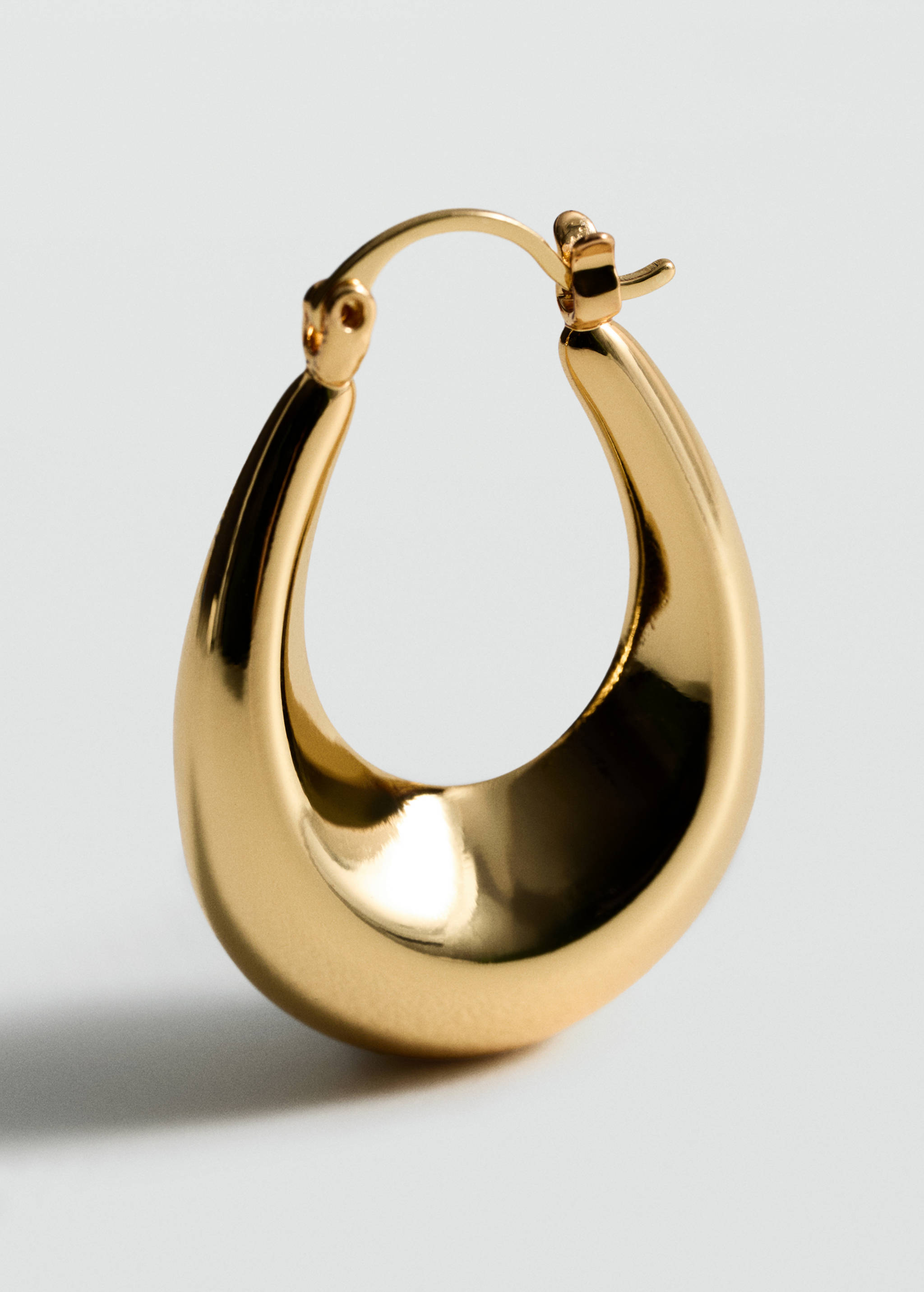 Oval hoop earrings - Medium plane
