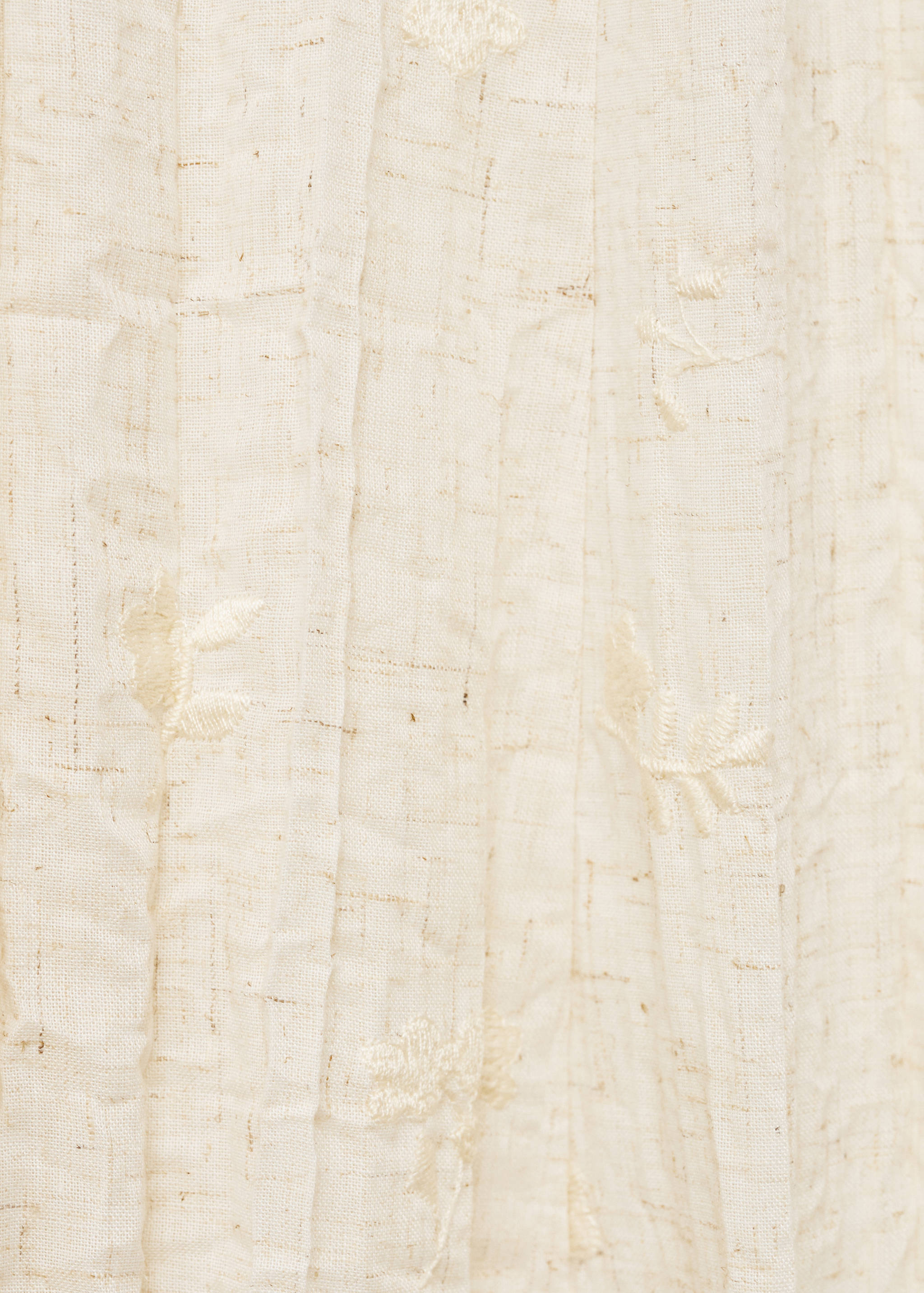 Embroidered linen-blend dress - Details of the article 8