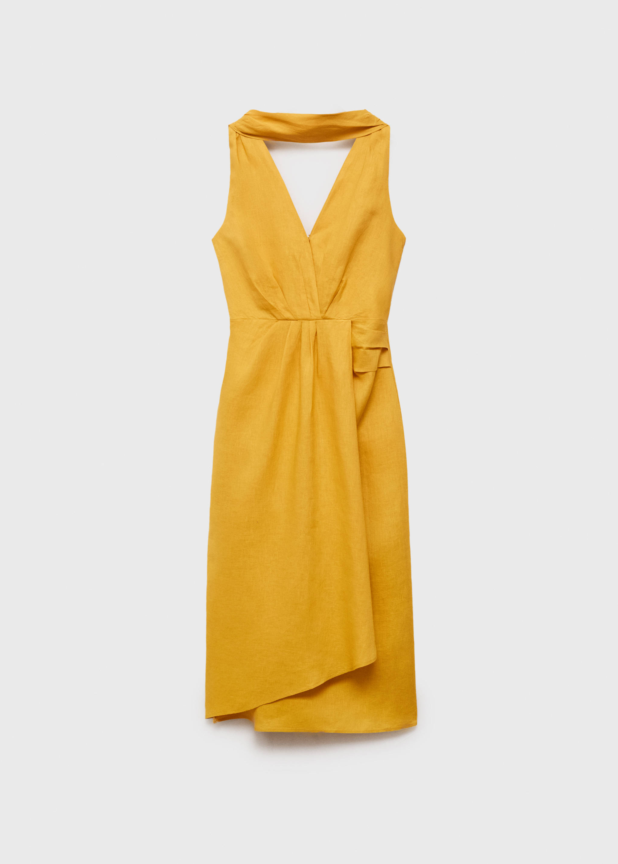 Linen pleated midi-dress - Article without model