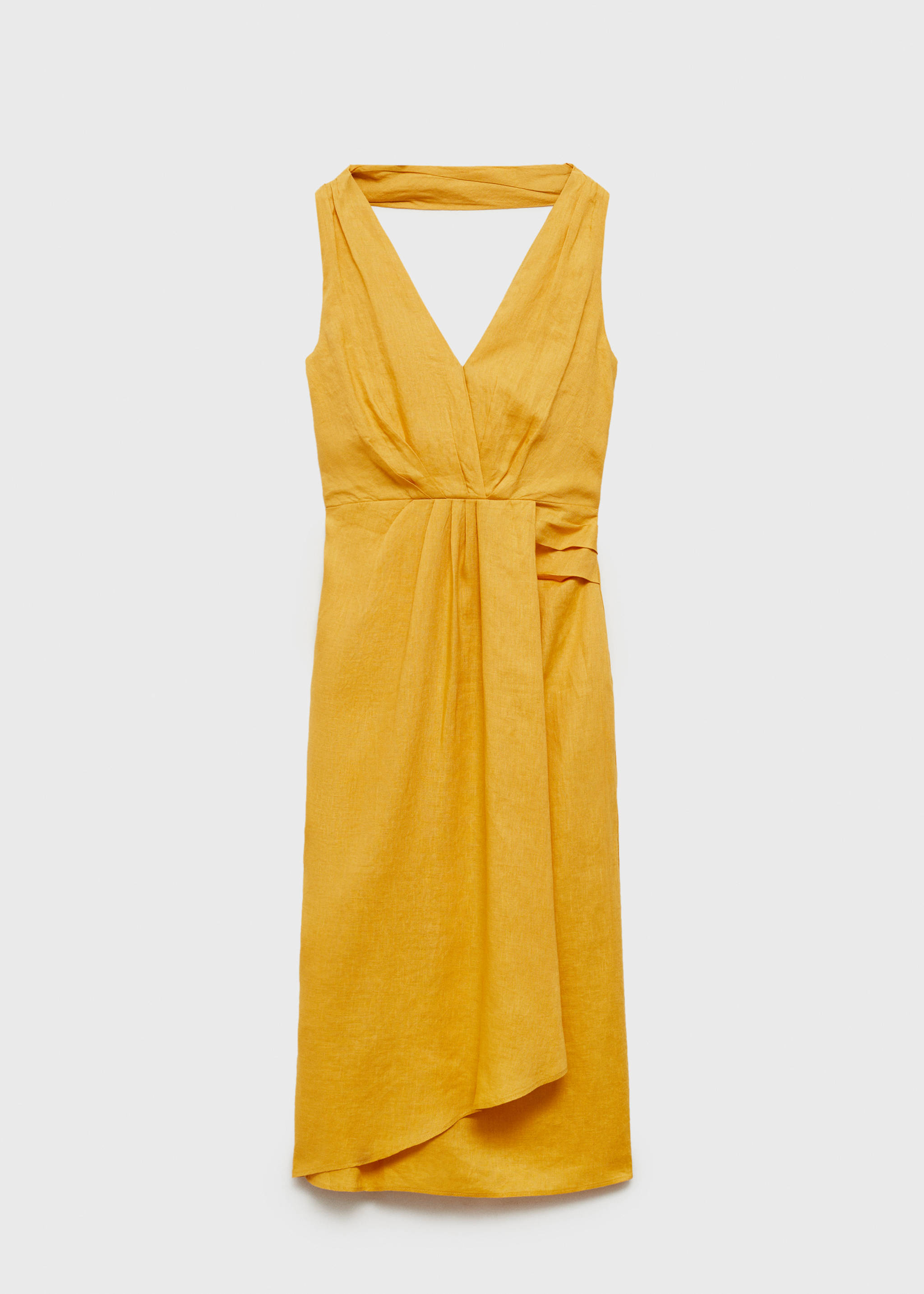 Linen pleated midi-dress - Article without model