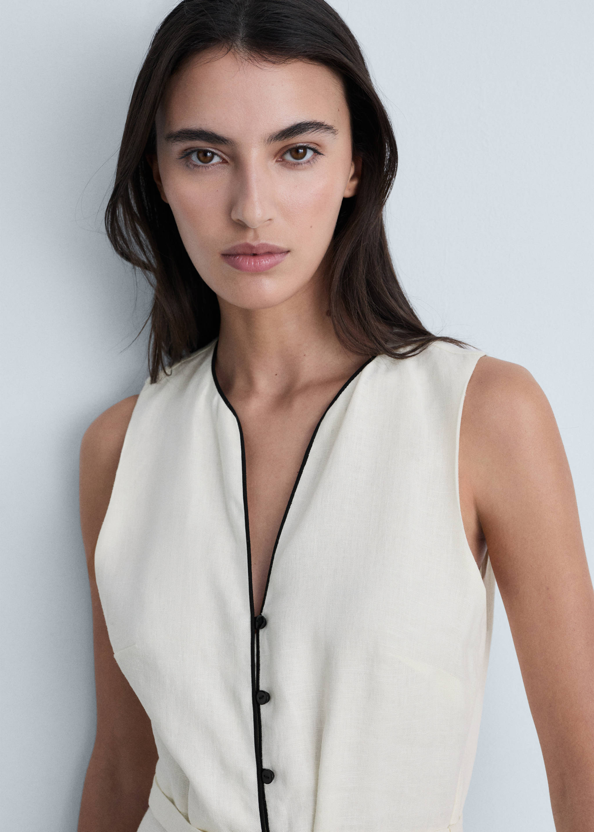 Robe lin liserés contrastés - Détail de l'article 1